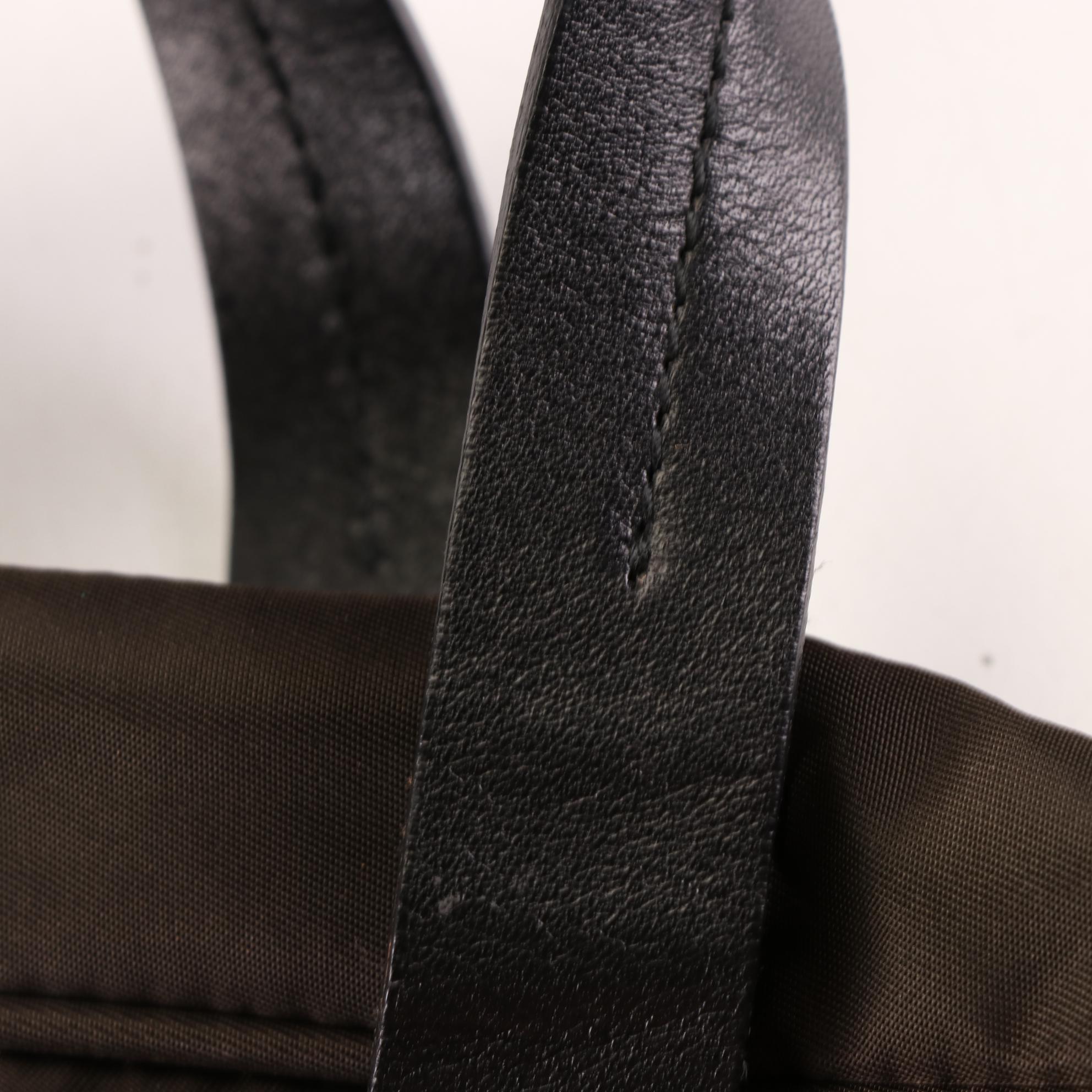 Prada Tessuto Nylon Handbag with Leather Trim