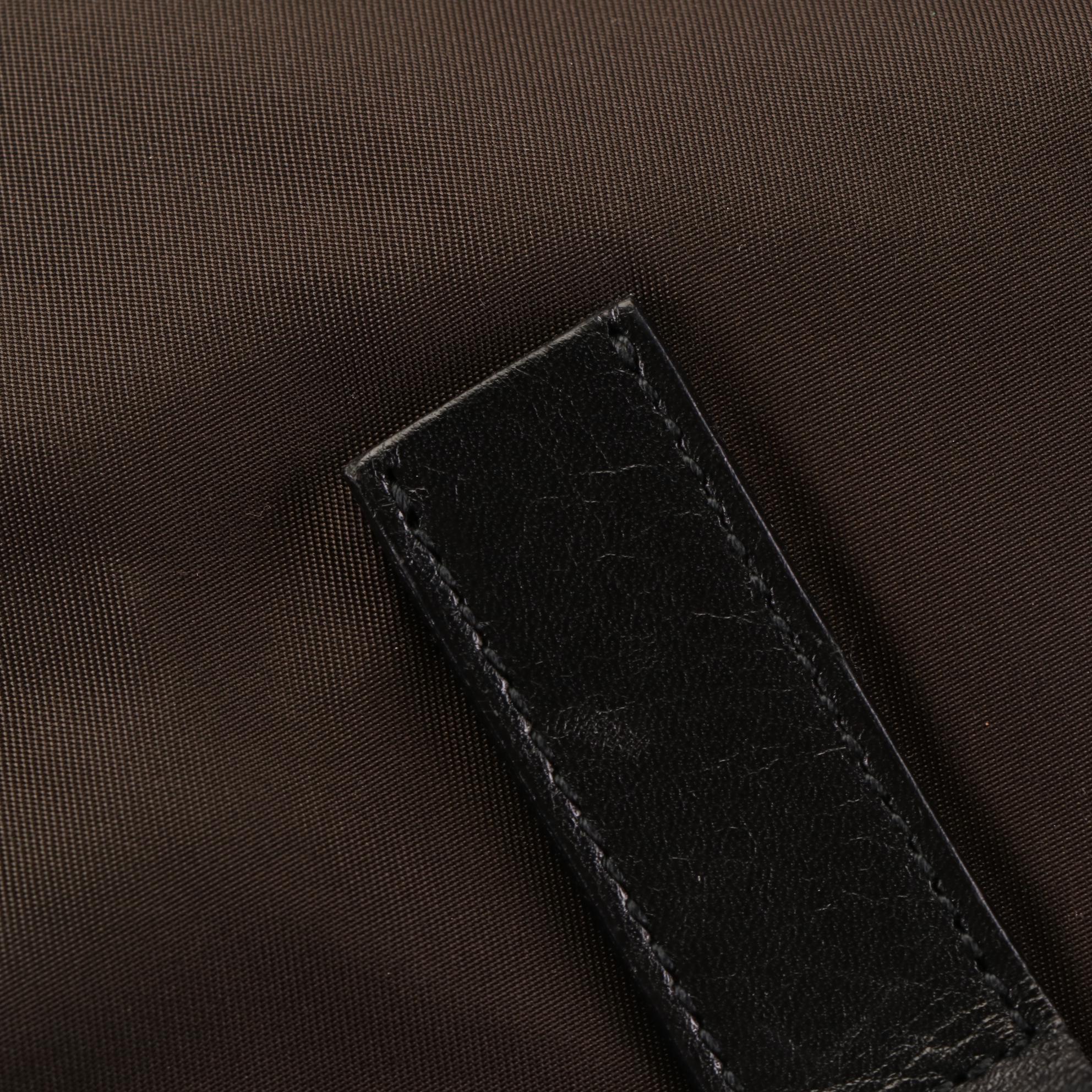 Prada Tessuto Nylon Handbag with Leather Trim