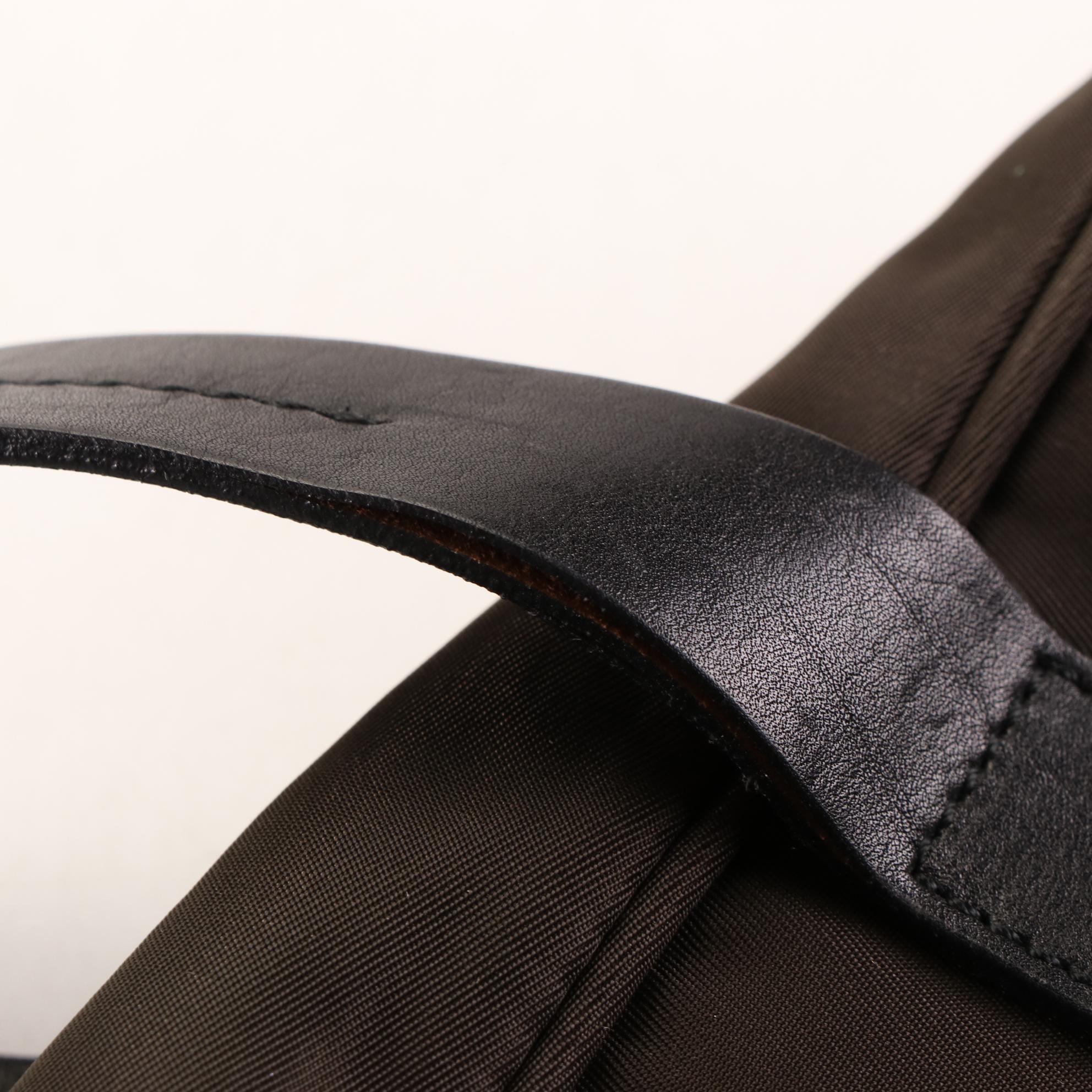 Prada Tessuto Nylon Handbag with Leather Trim