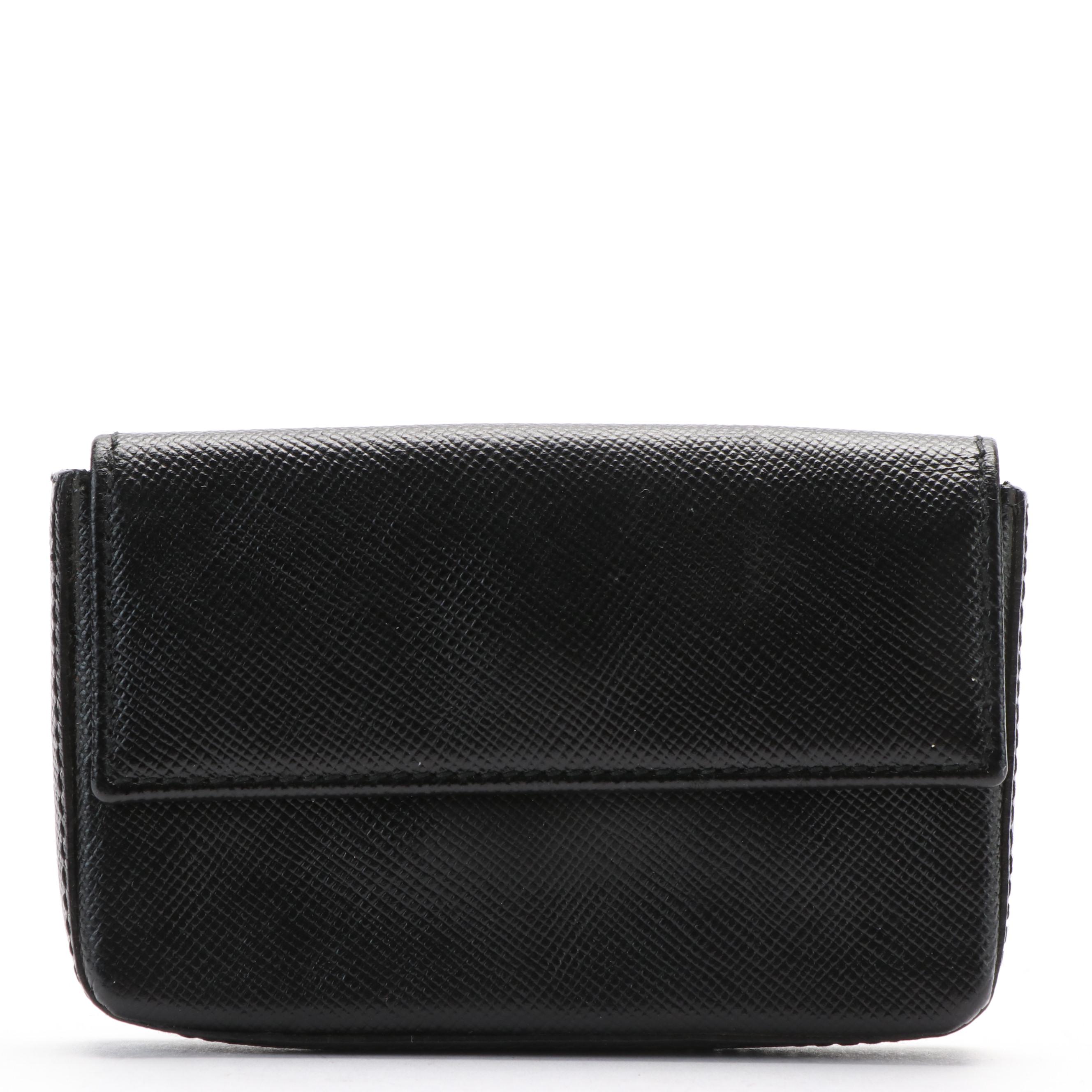 Prada Saffiano Leather Coin Purse Wallet