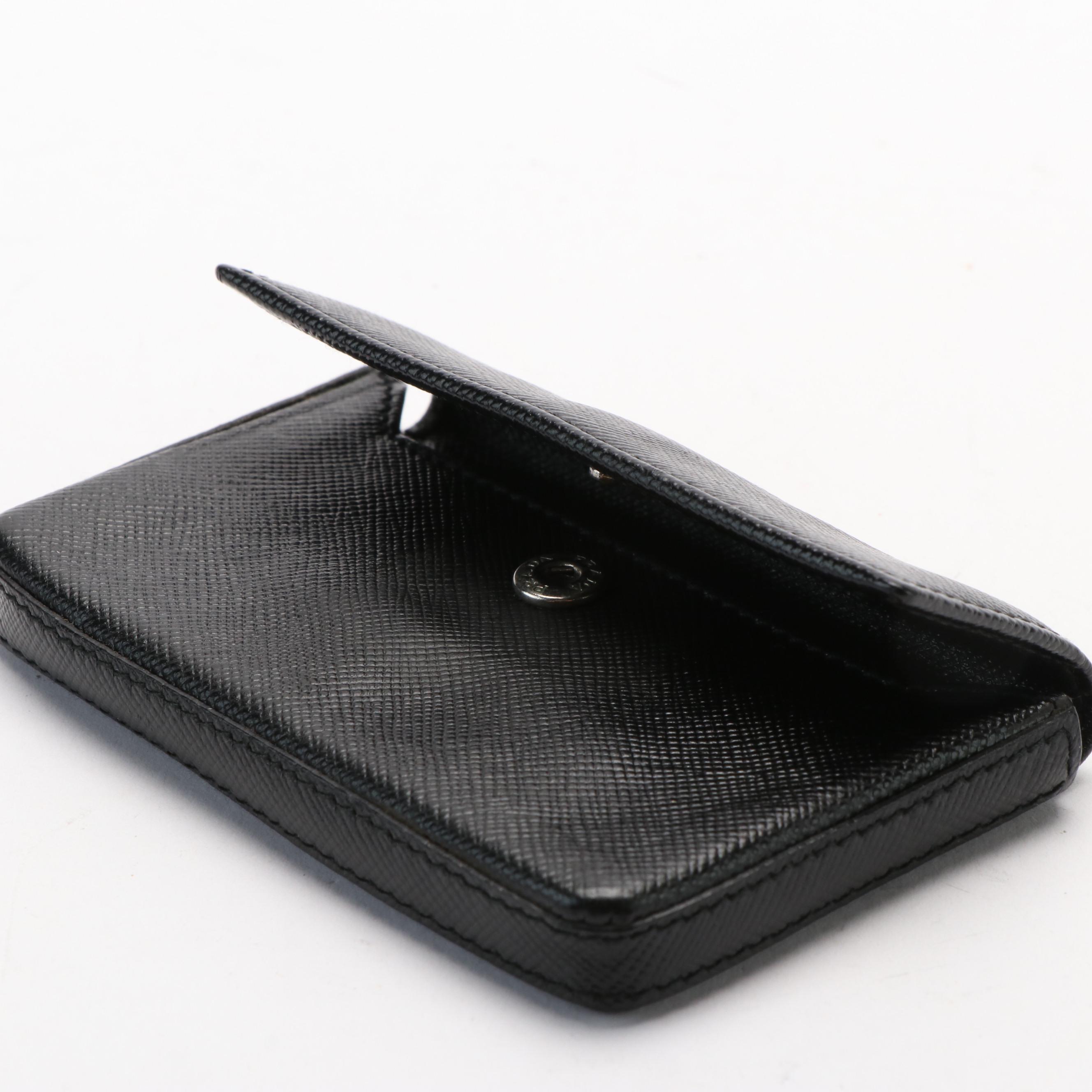 Prada Saffiano Leather Coin Purse Wallet