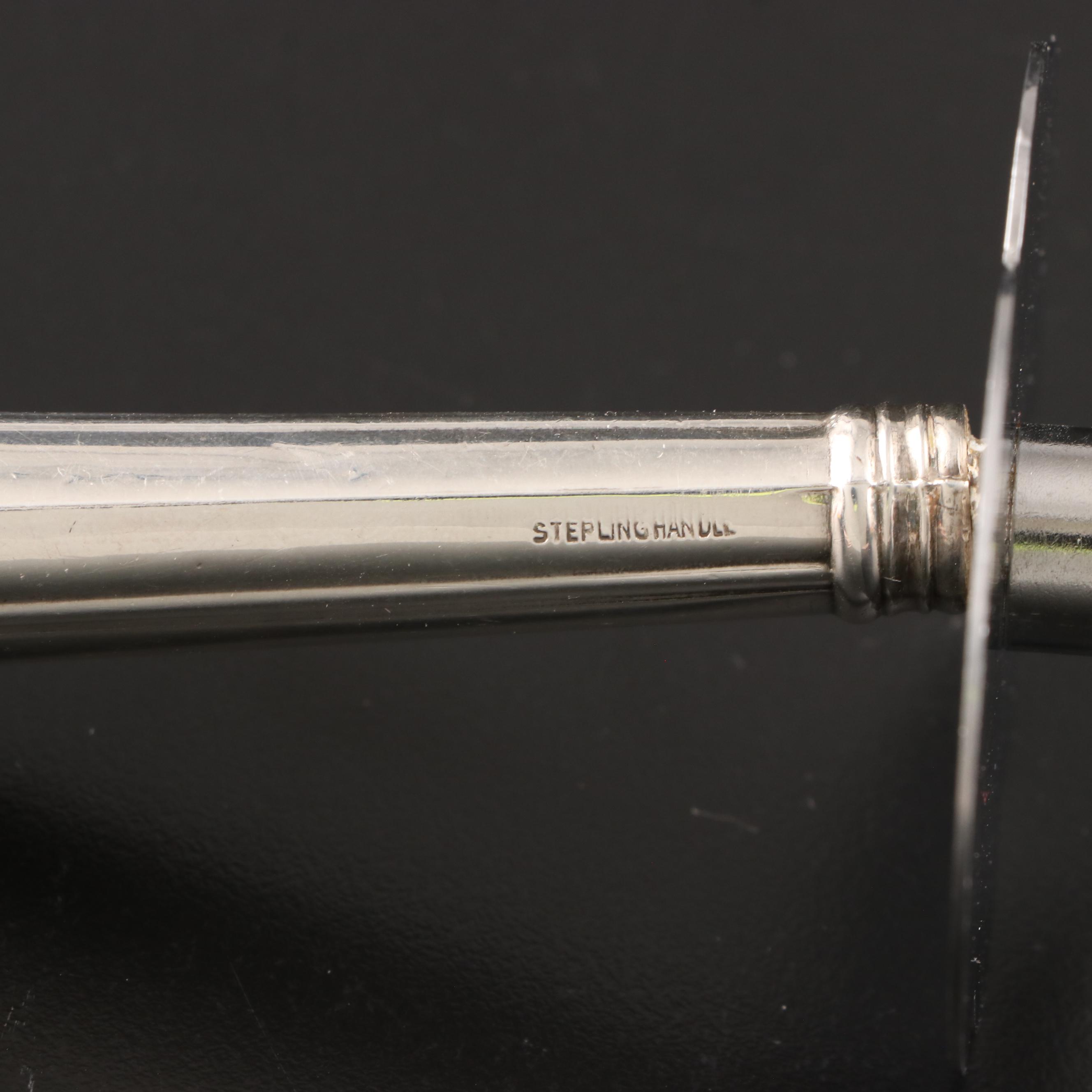 Lebkuecher & Co Sterling Asparagus Tongs with Other Sterling Handled Utensils