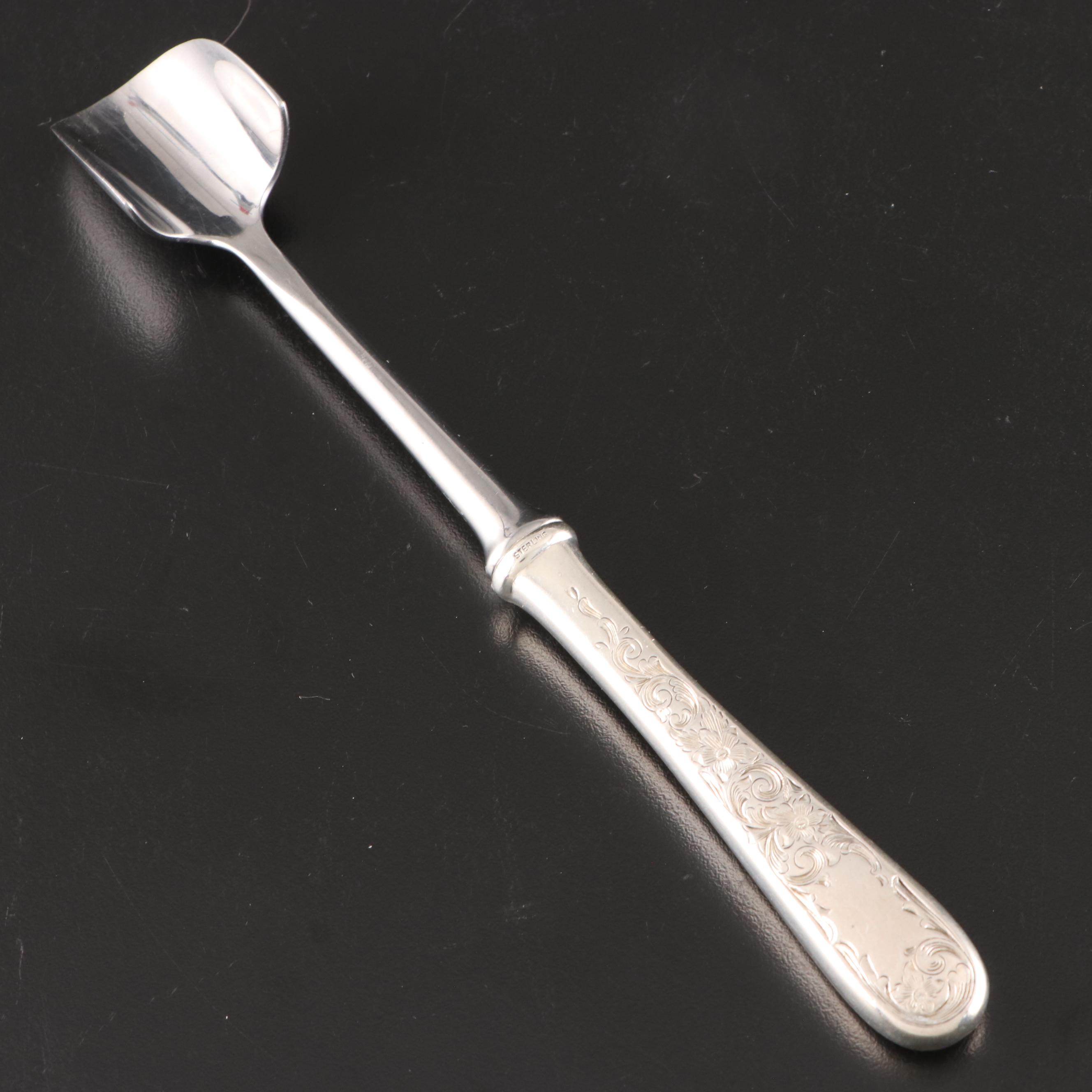 Lebkuecher & Co Sterling Asparagus Tongs with Other Sterling Handled Utensils