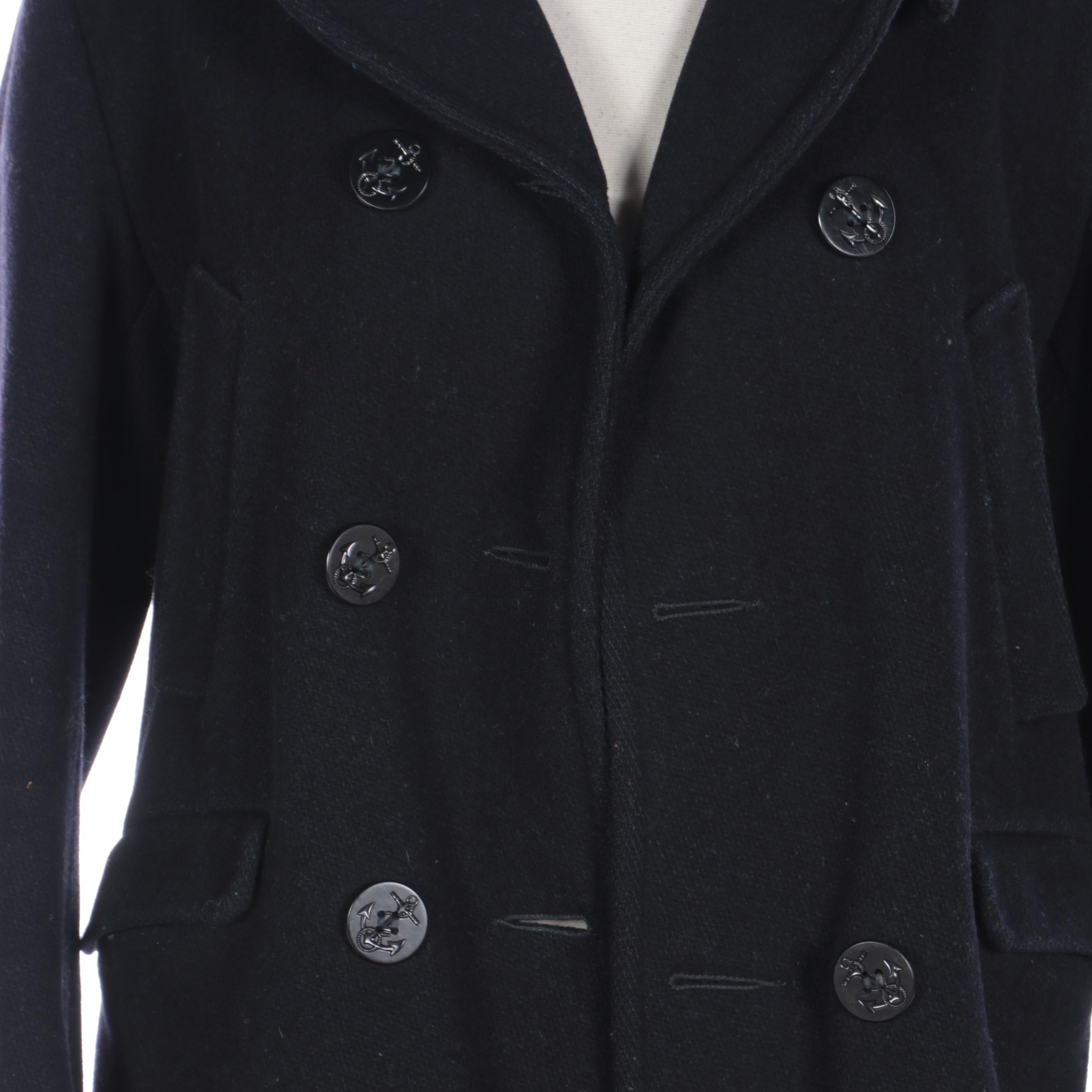 Unisex Children's Casson Schoolwear Wool Blend Insulated Pea Coat