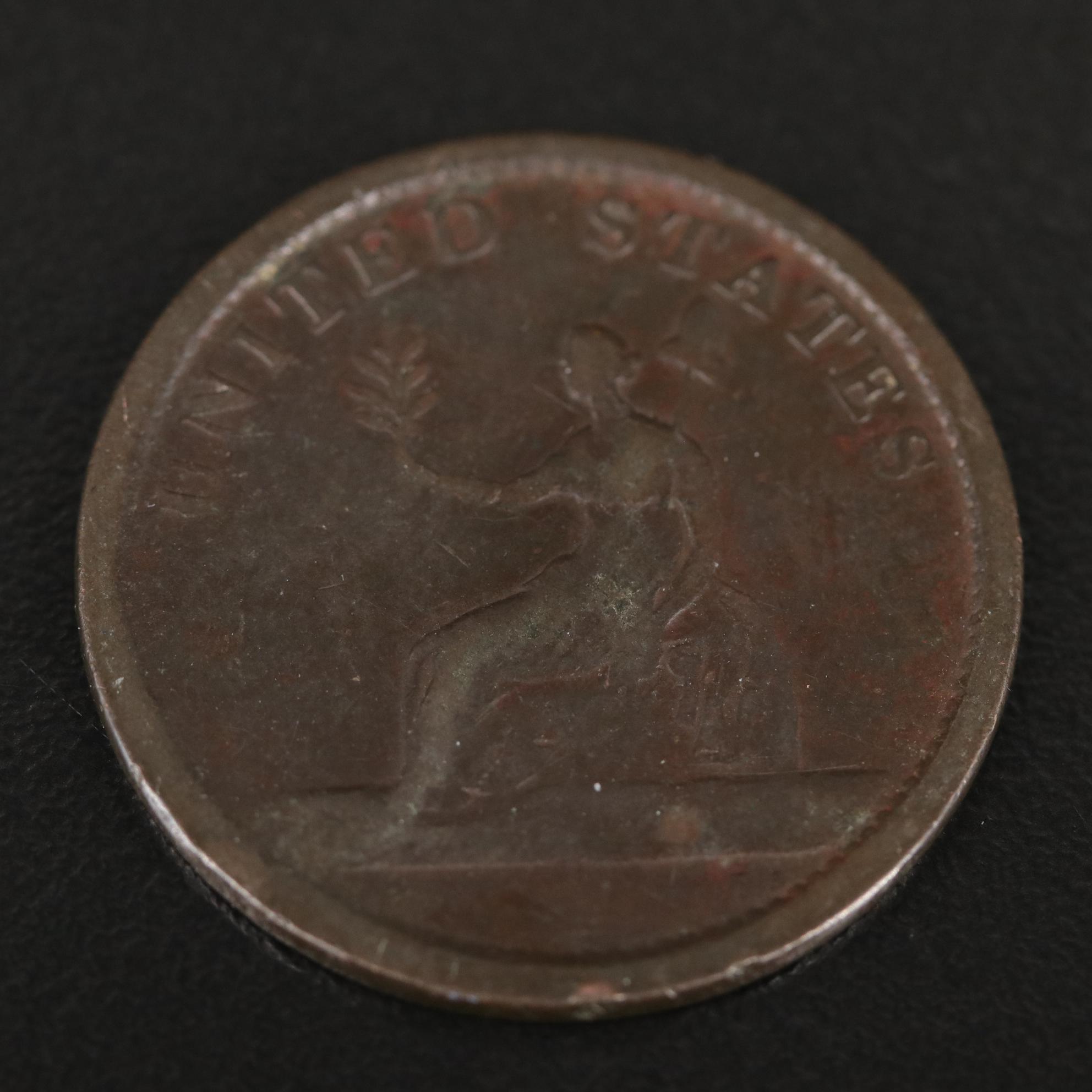 1783 Washington and Independence Colonial Copper Token
