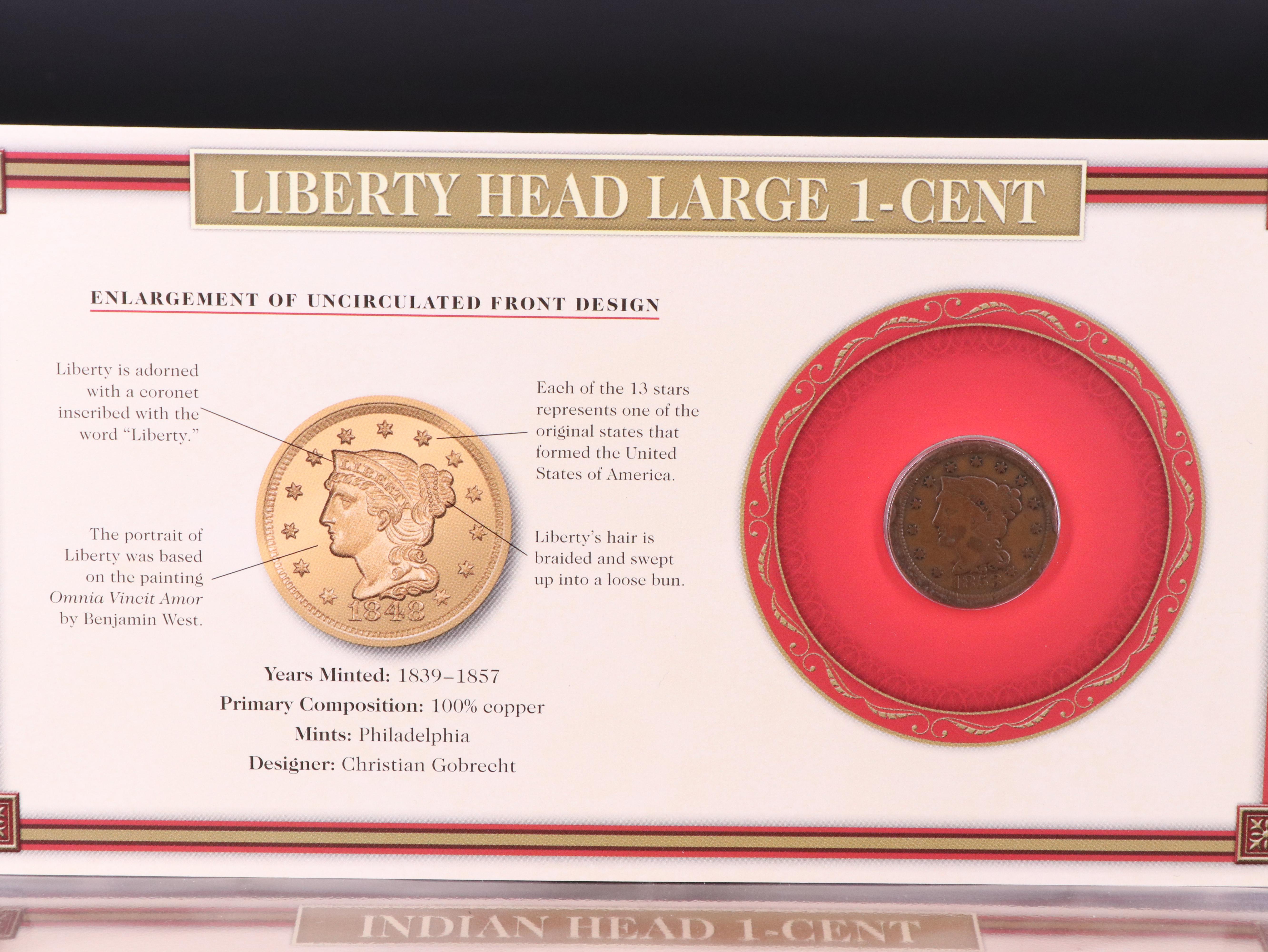 19th Century Type Set With Fifteen Different Copper and Silver Coins