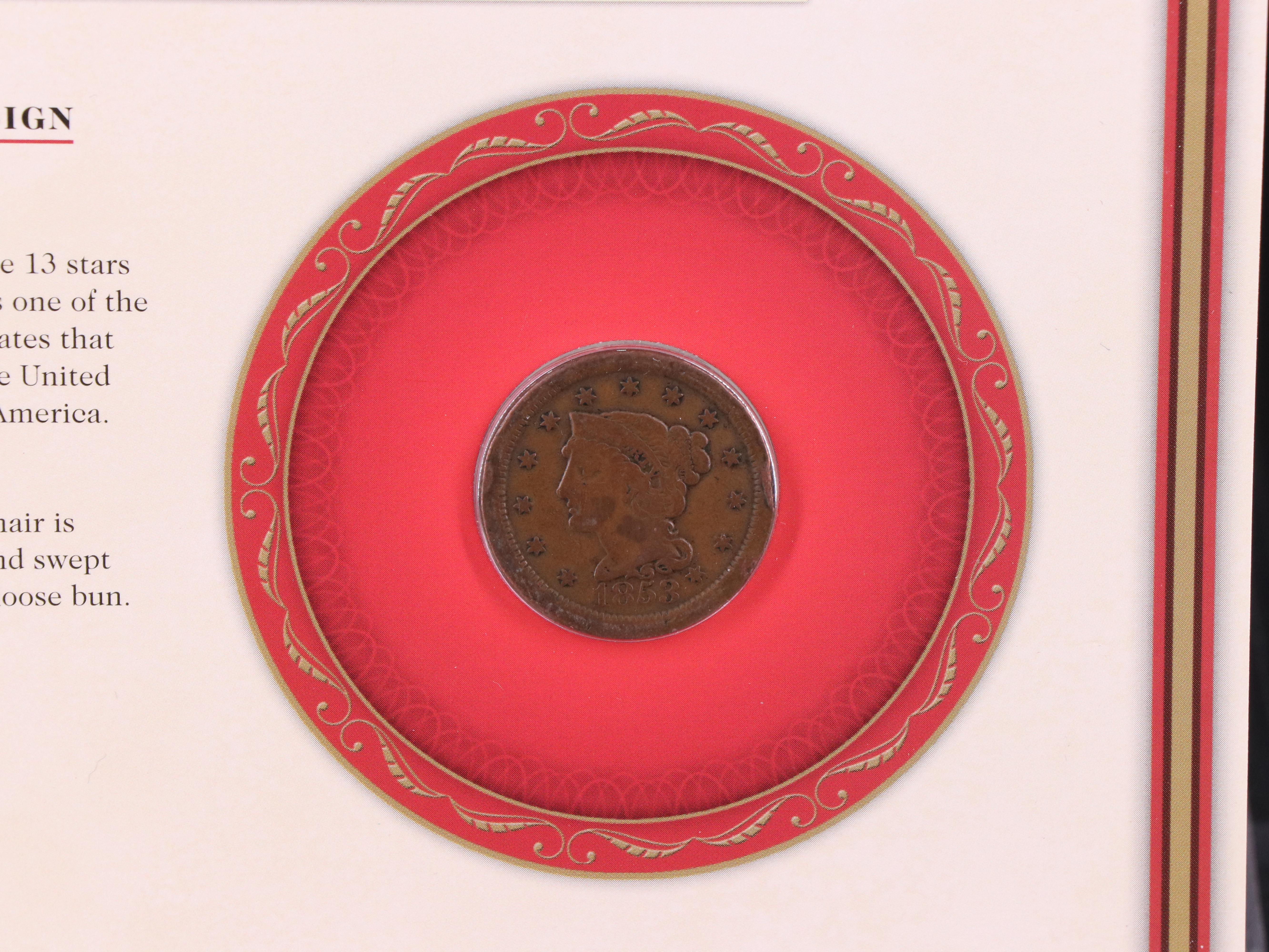 19th Century Type Set With Fifteen Different Copper and Silver Coins