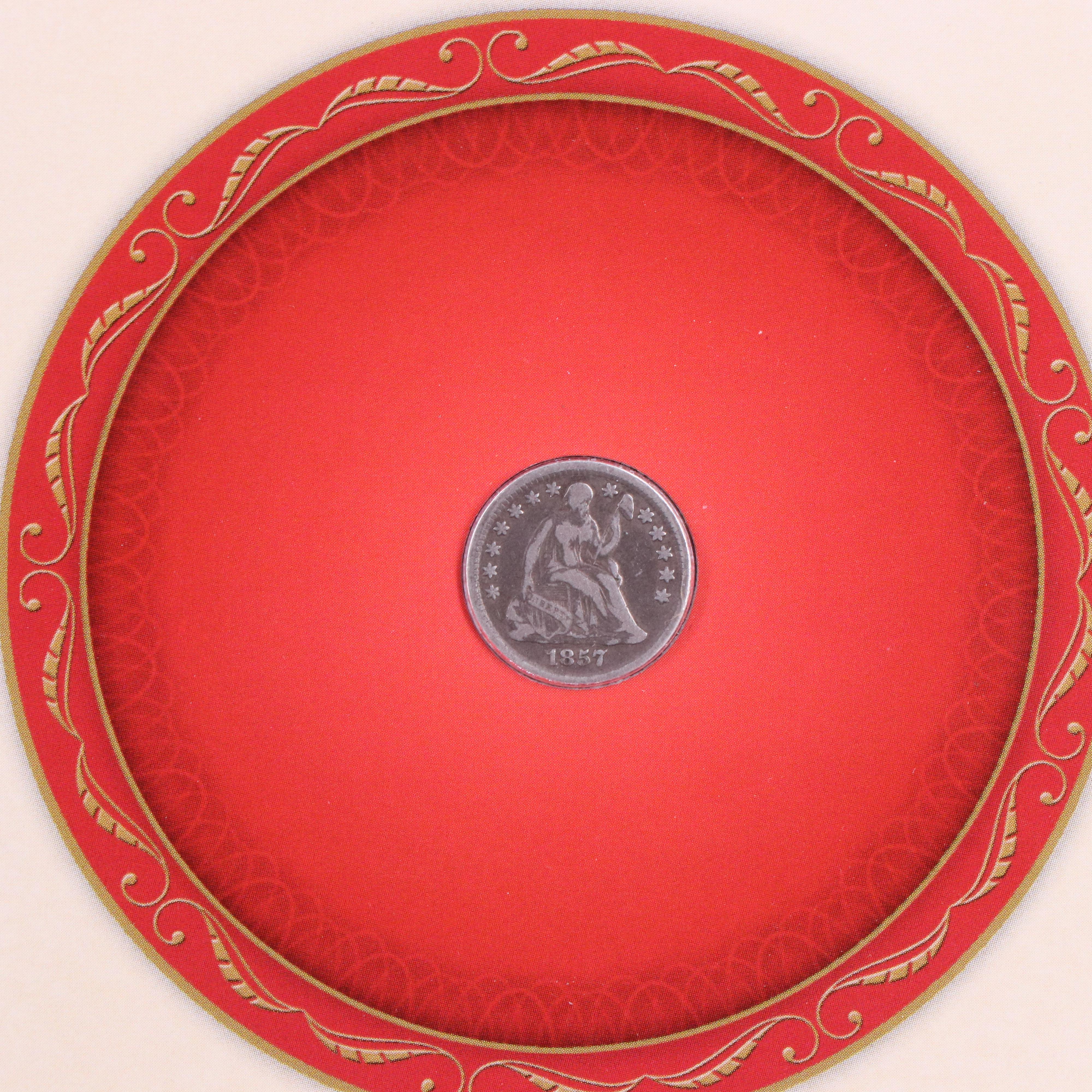 19th Century Type Set With Fifteen Different Copper and Silver Coins