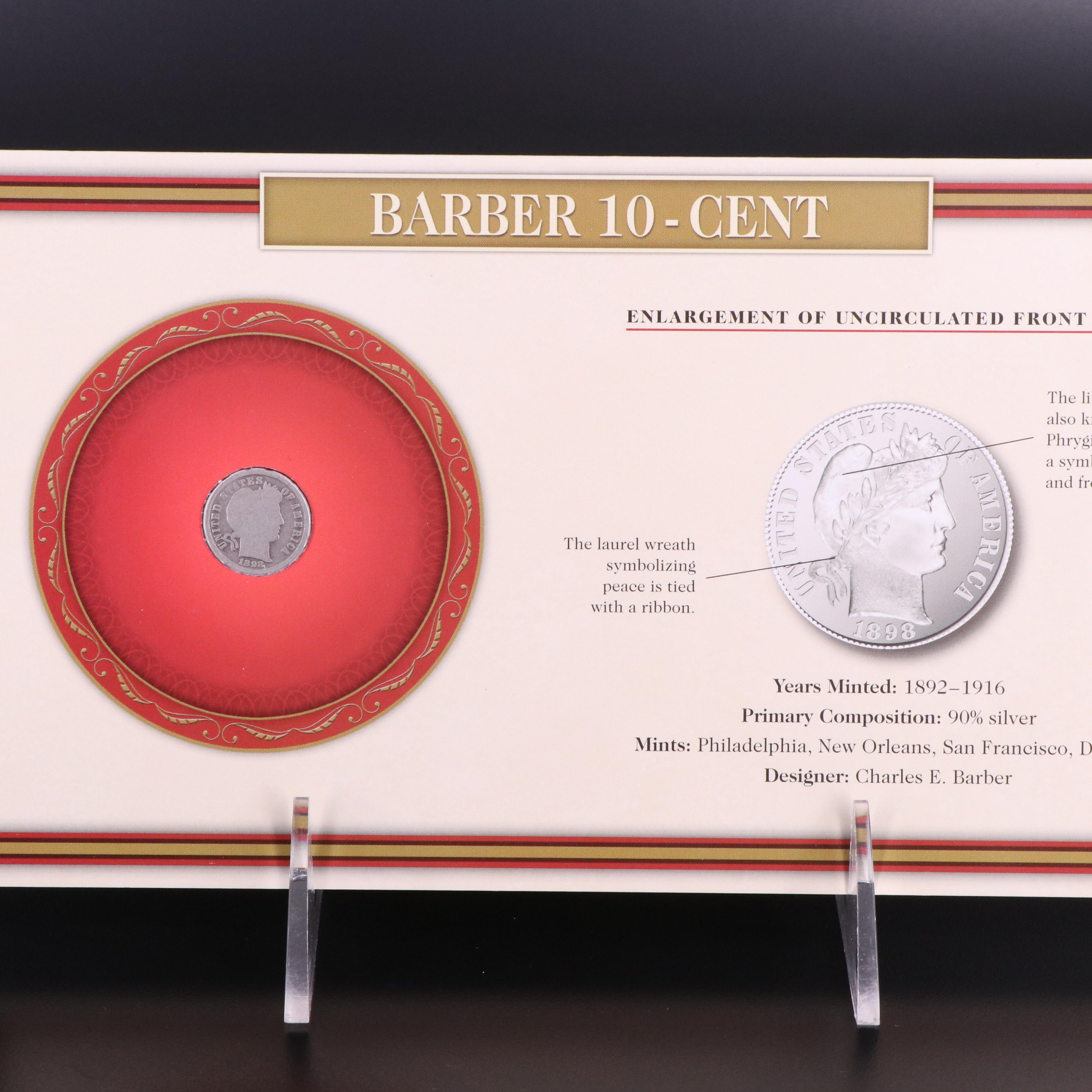 19th Century Type Set With Fifteen Different Copper and Silver Coins