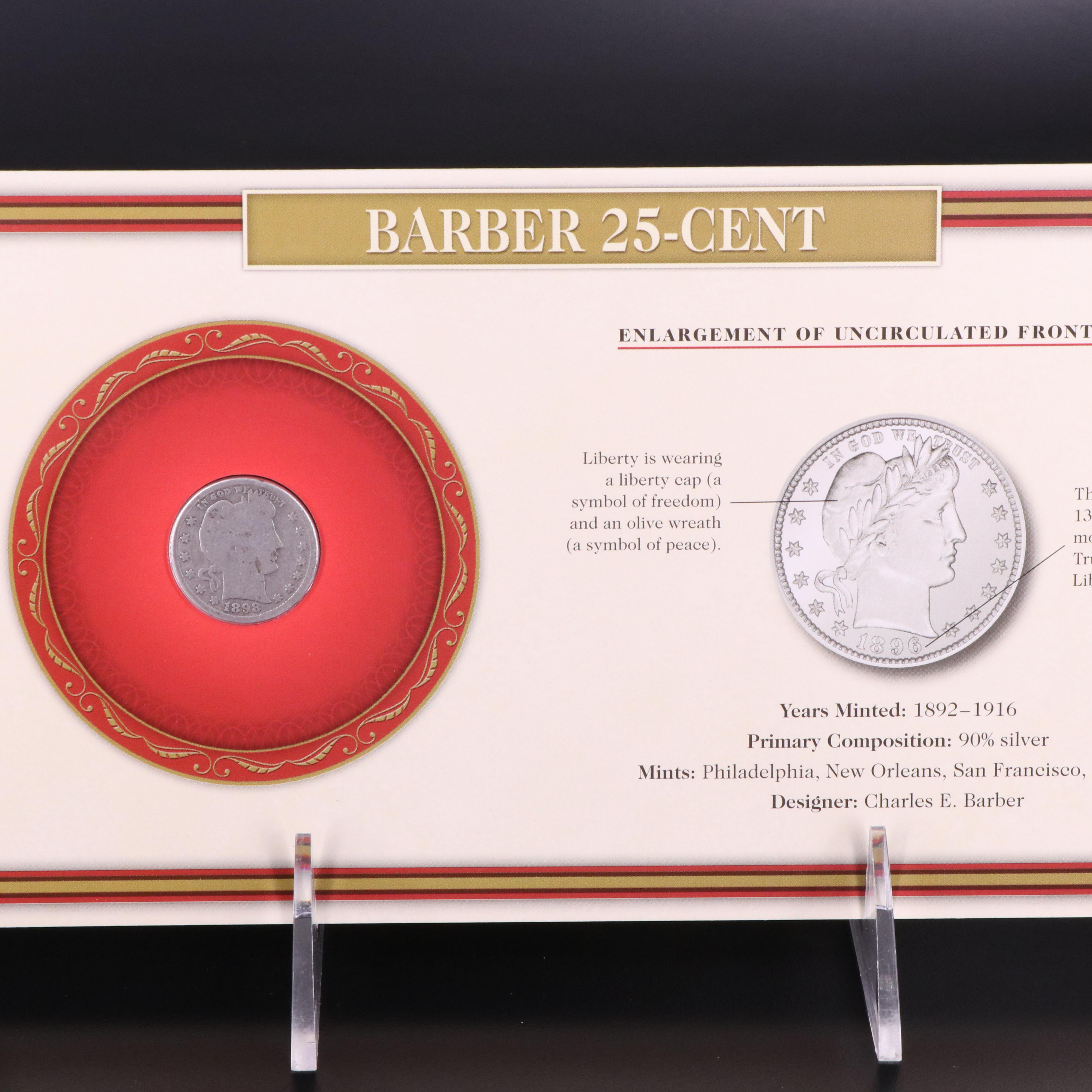 19th Century Type Set With Fifteen Different Copper and Silver Coins