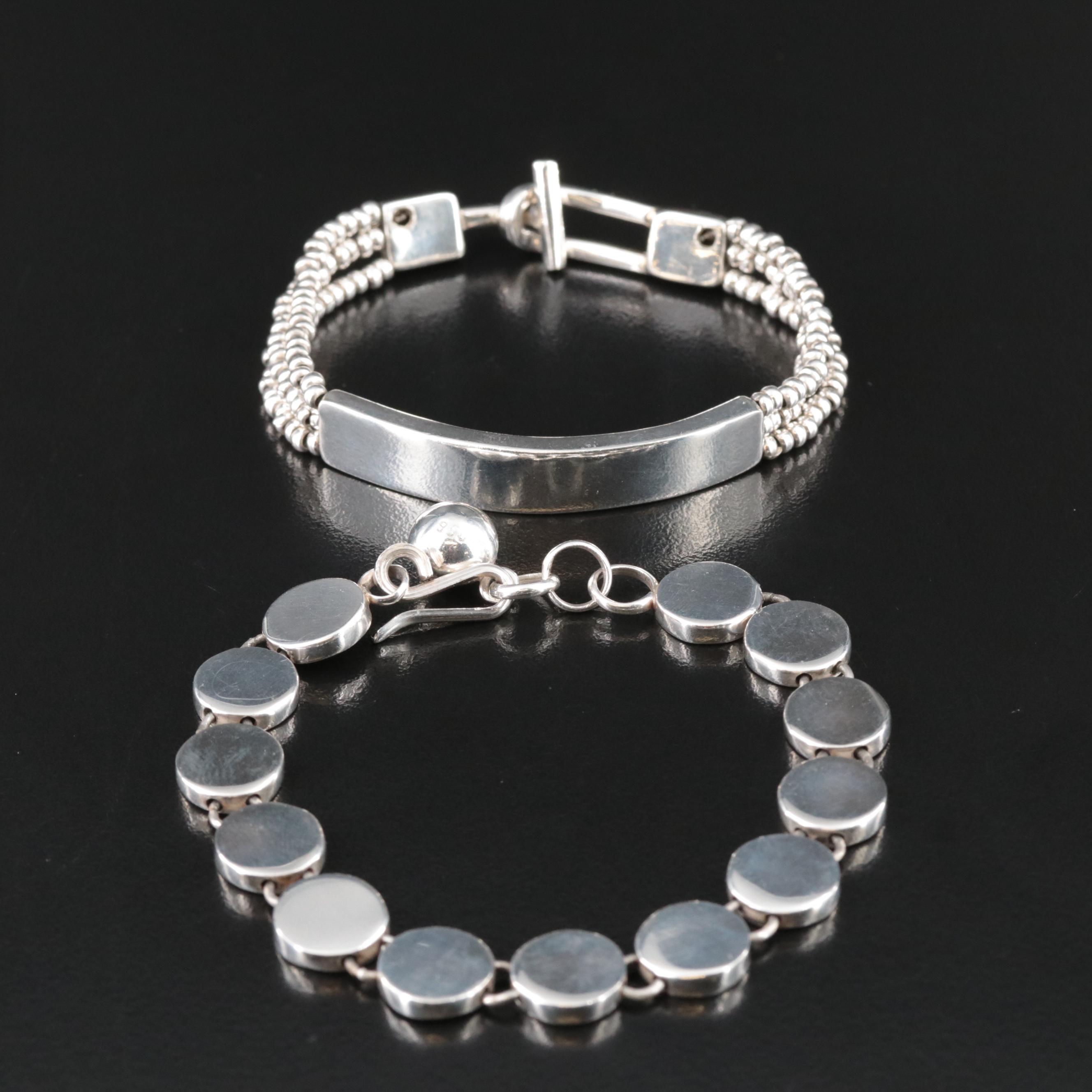Sterling Cuffs and 950 Silver Bracelets
