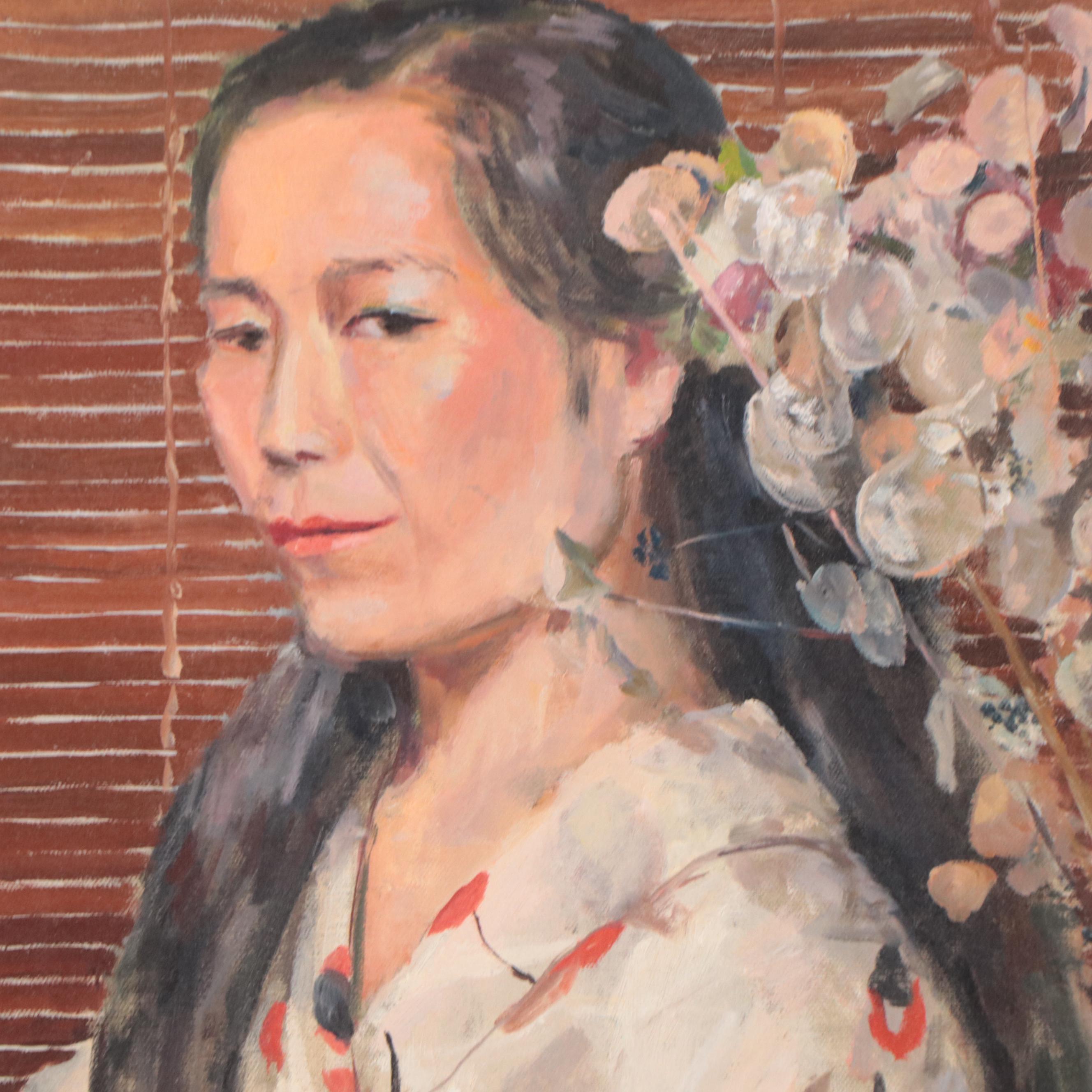 Mai Hoffer Oil Portrait of a Woman, Mid - Late 20th Century