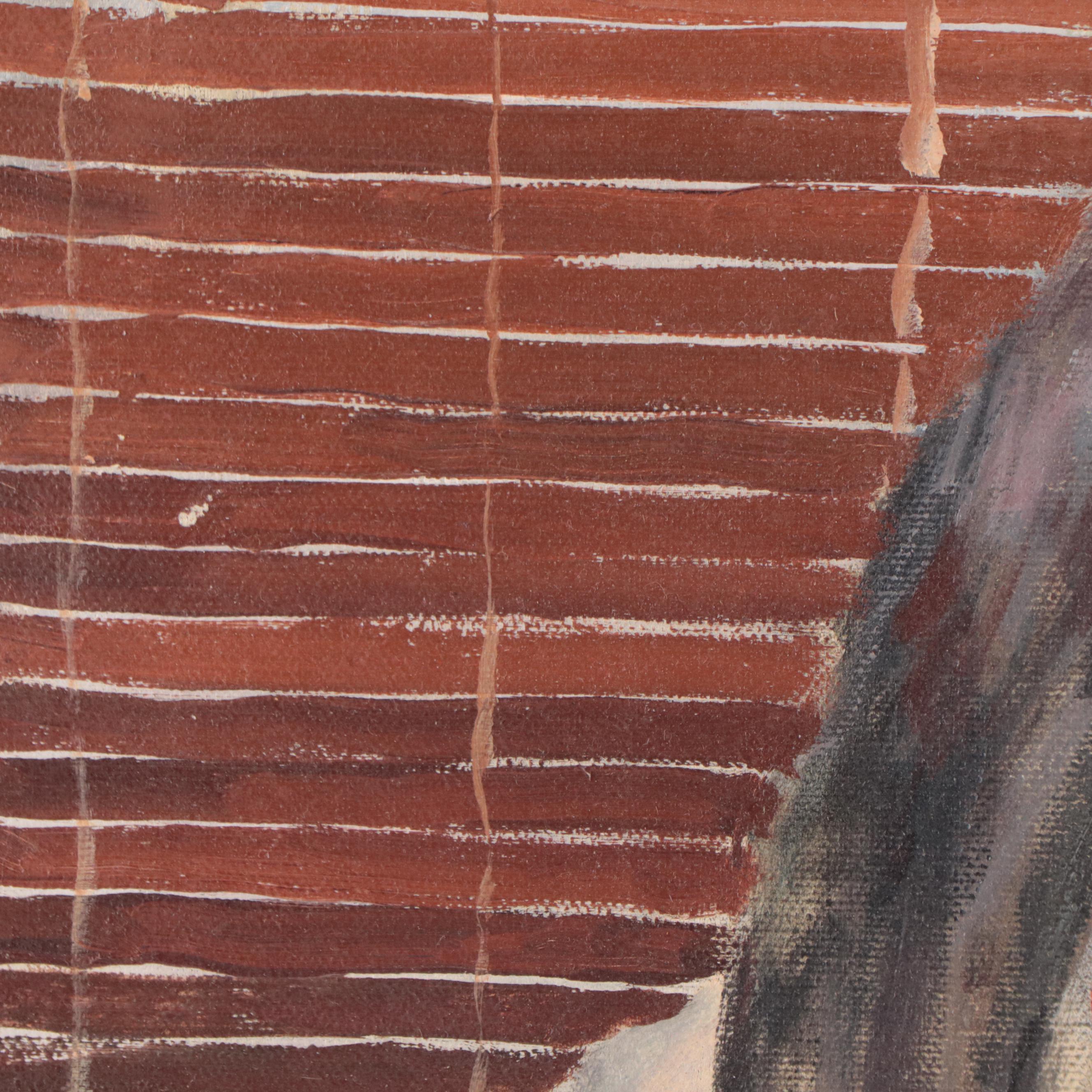 Mai Hoffer Oil Portrait of a Woman, Mid - Late 20th Century