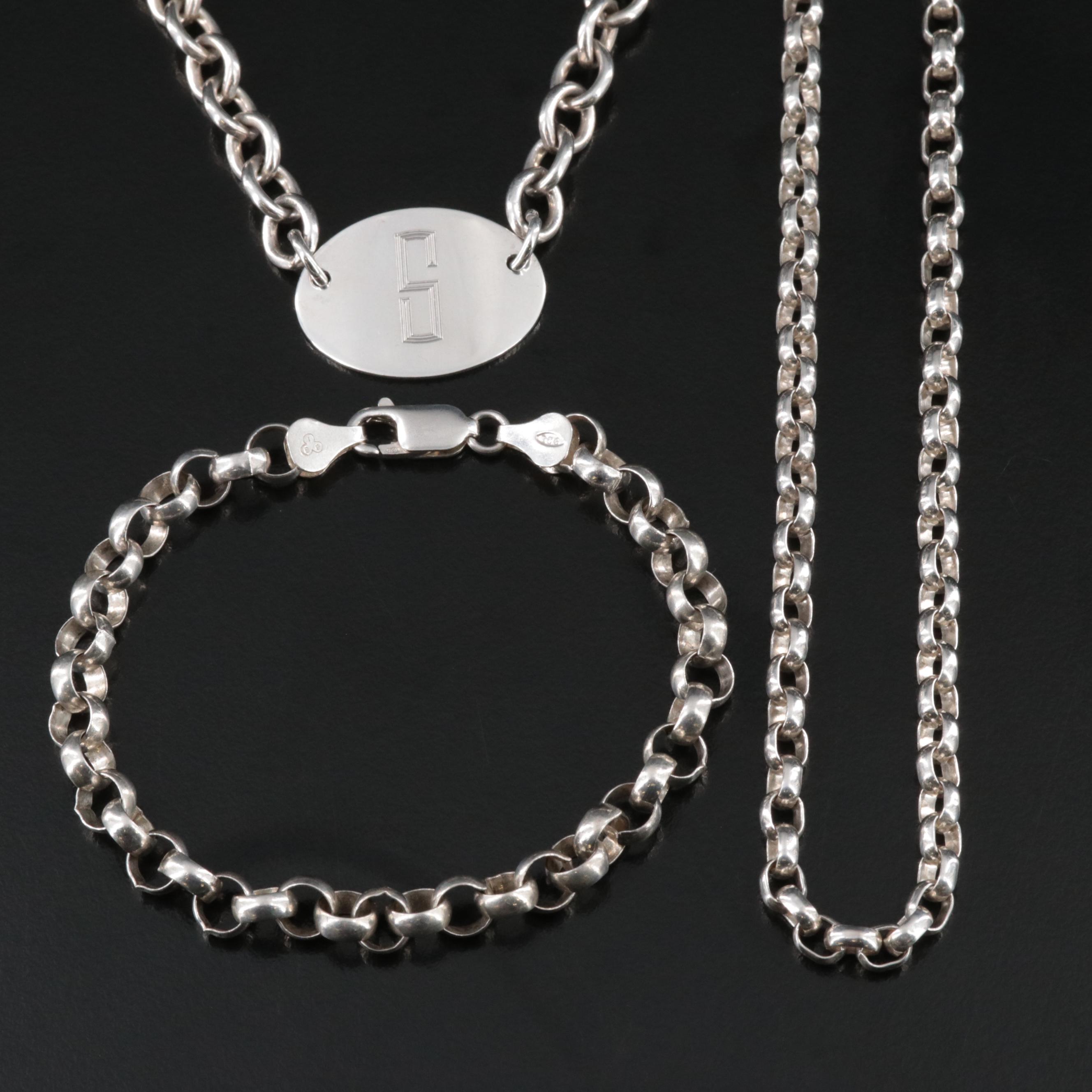 Sterling Necklaces and Bracelet