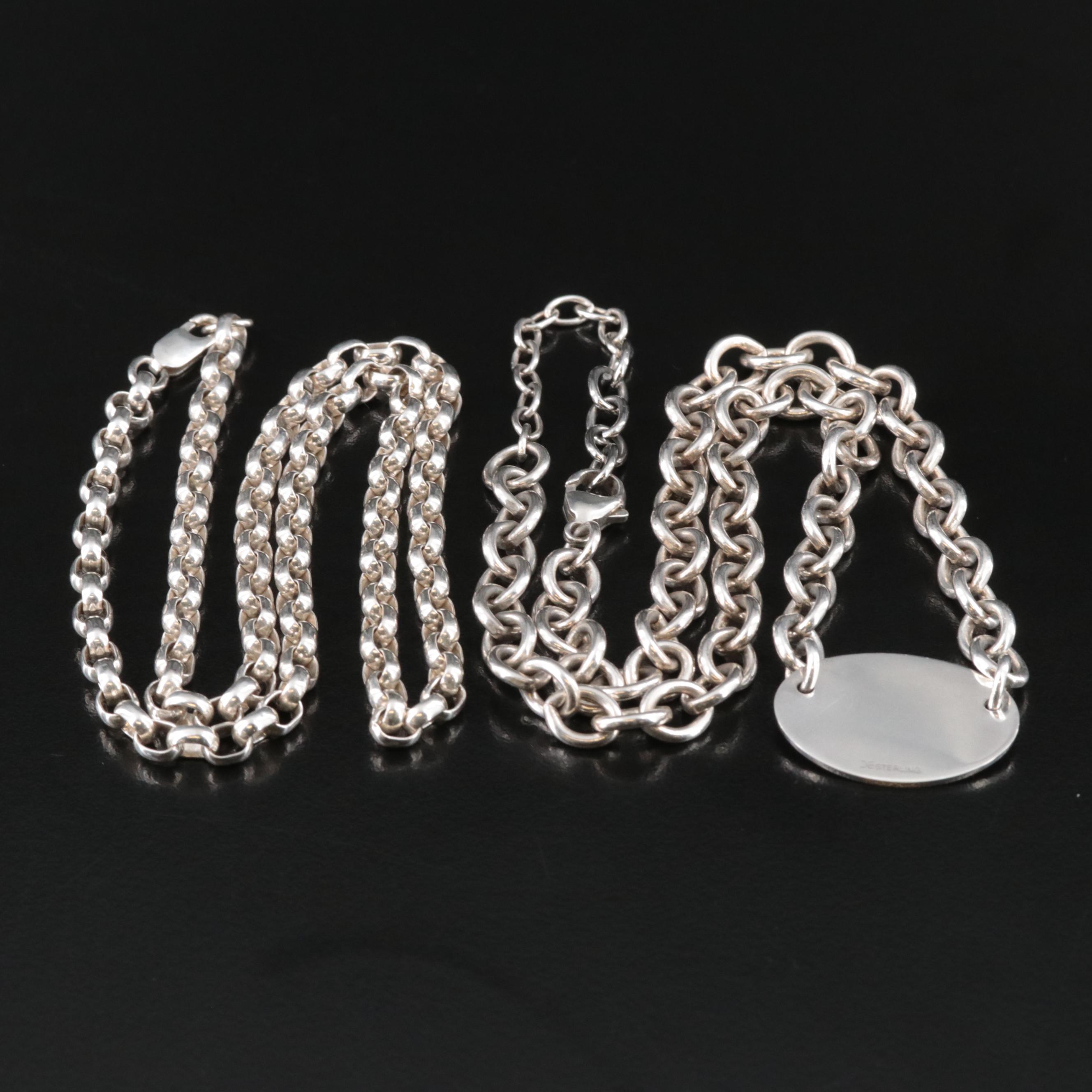 Sterling Necklaces and Bracelet