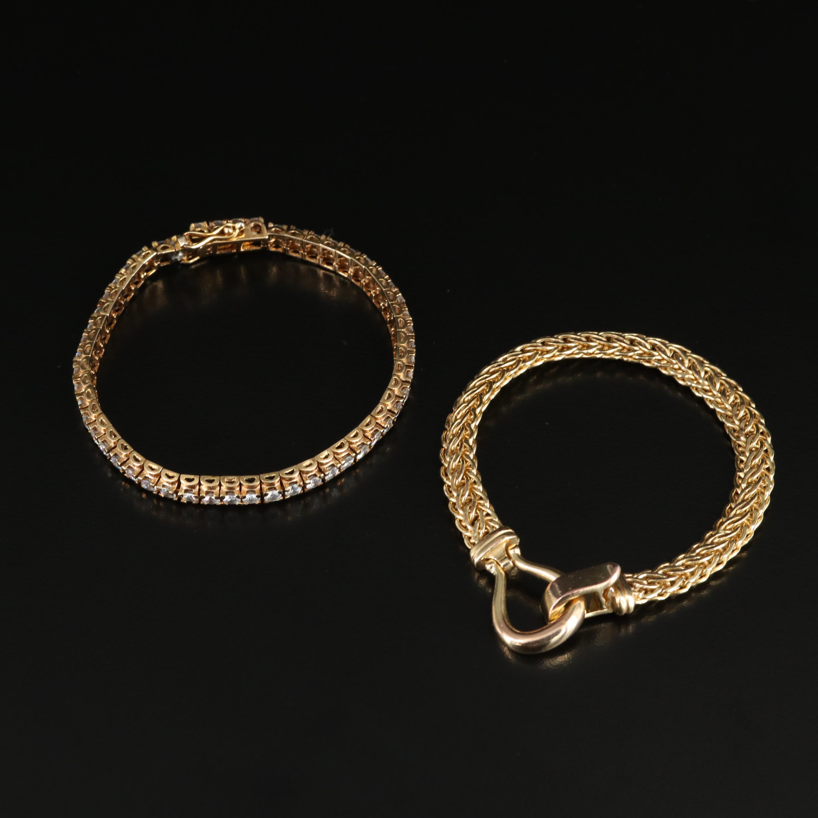 Sterling Bracelets Including Enamel, Mother-of-Pearl and Charms