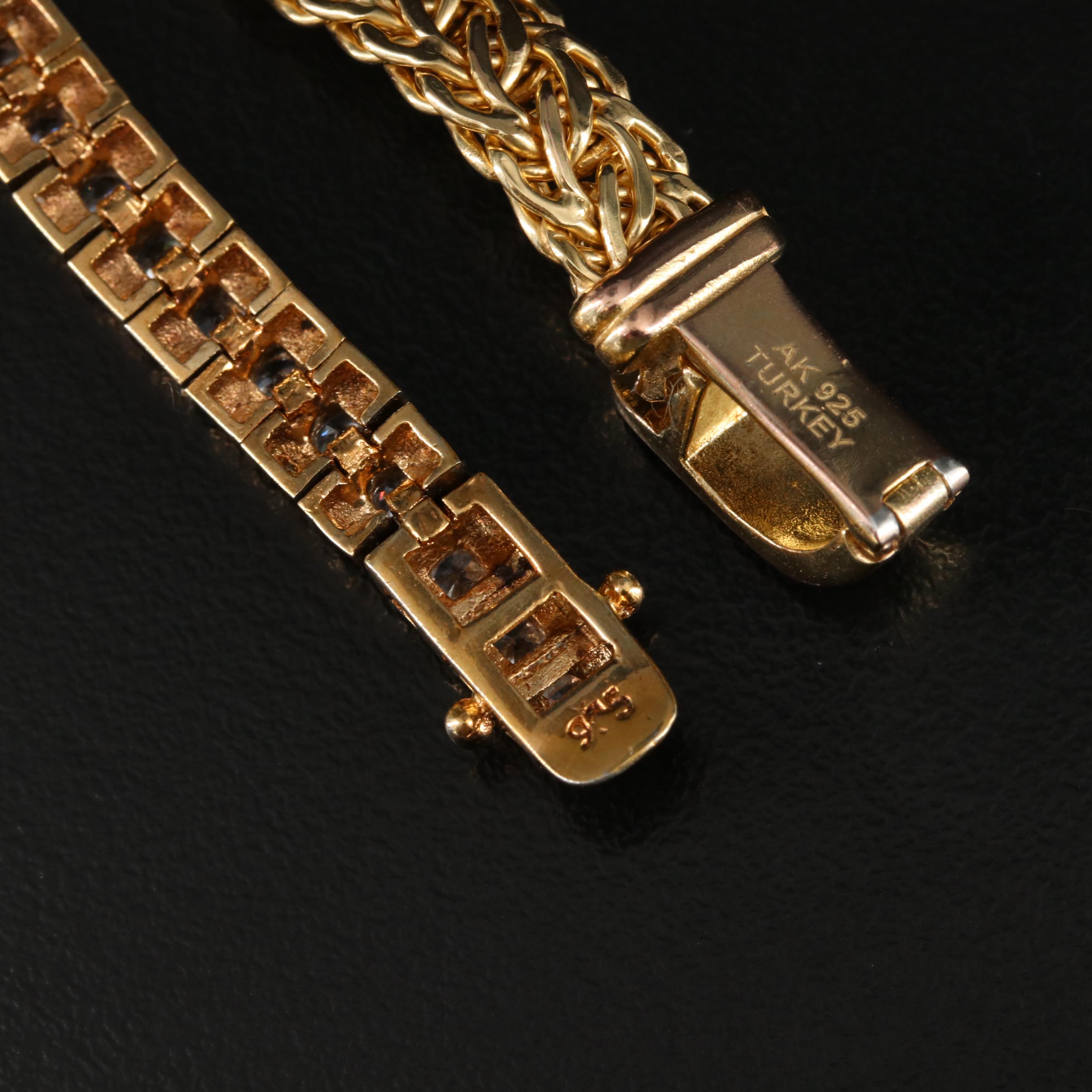 Sterling Bracelets Including Enamel, Mother-of-Pearl and Charms