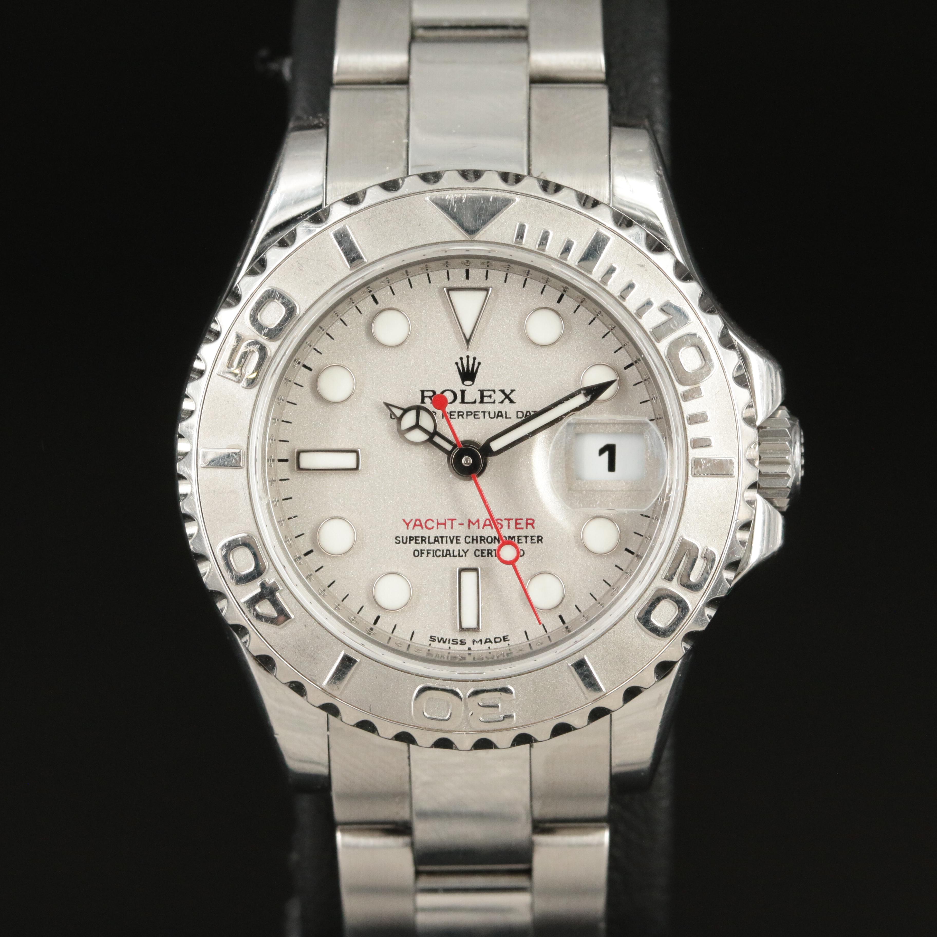 Rolex Yacht-Master Platinum and Stainless Steel Watch