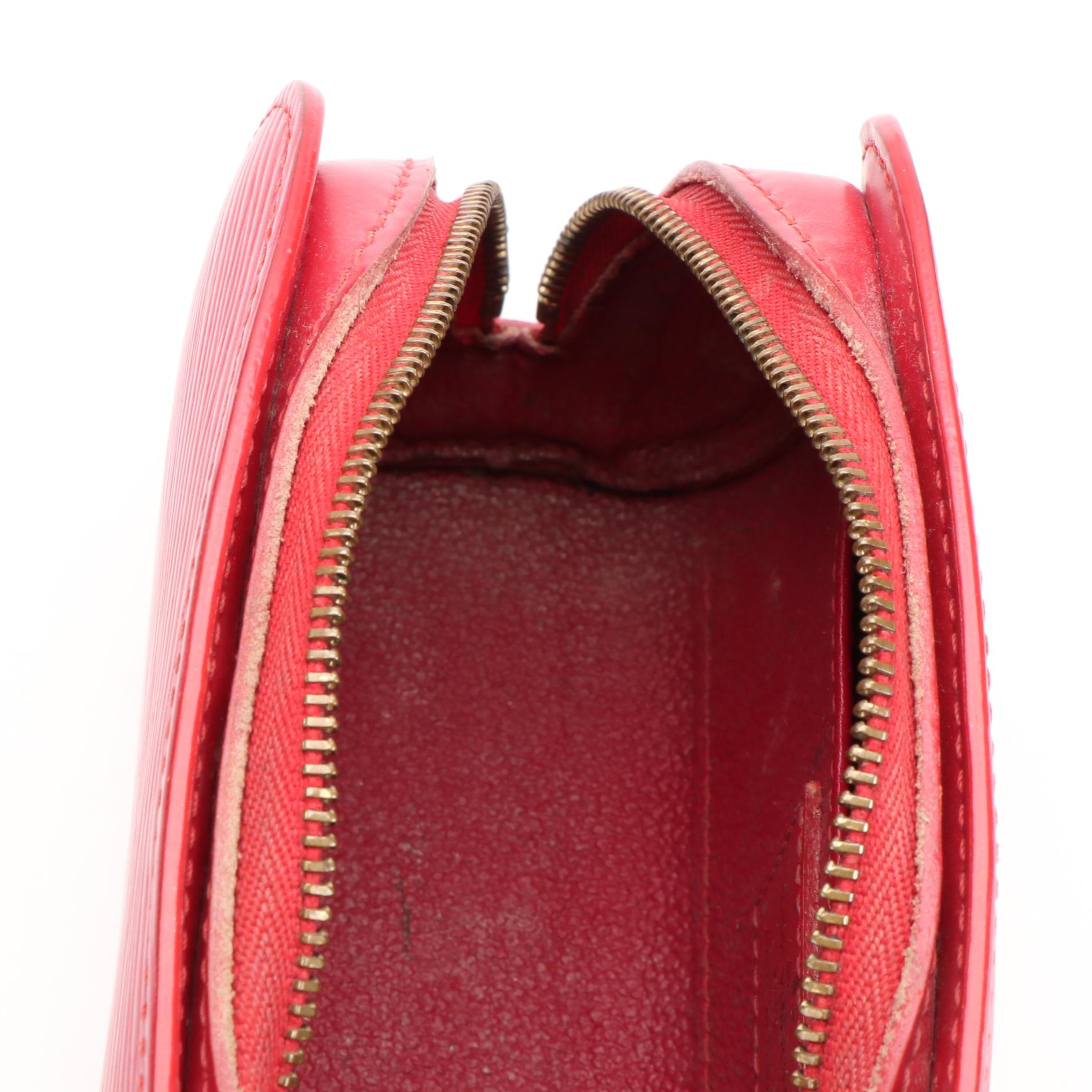 Louis Vuitton Dauphine Cosmetic Pouch in Red Epi Leather