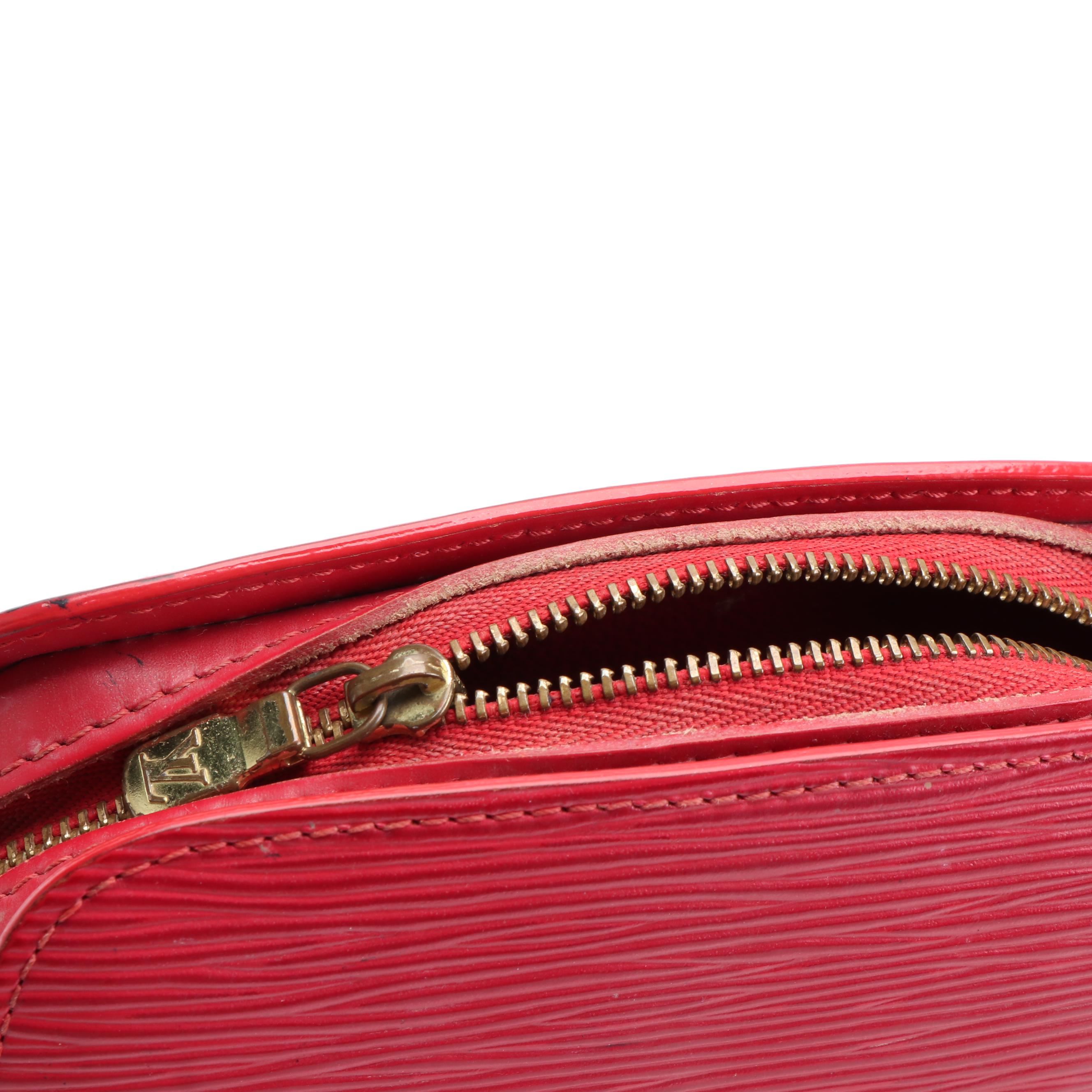 Louis Vuitton Dauphine Cosmetic Pouch in Red Epi Leather