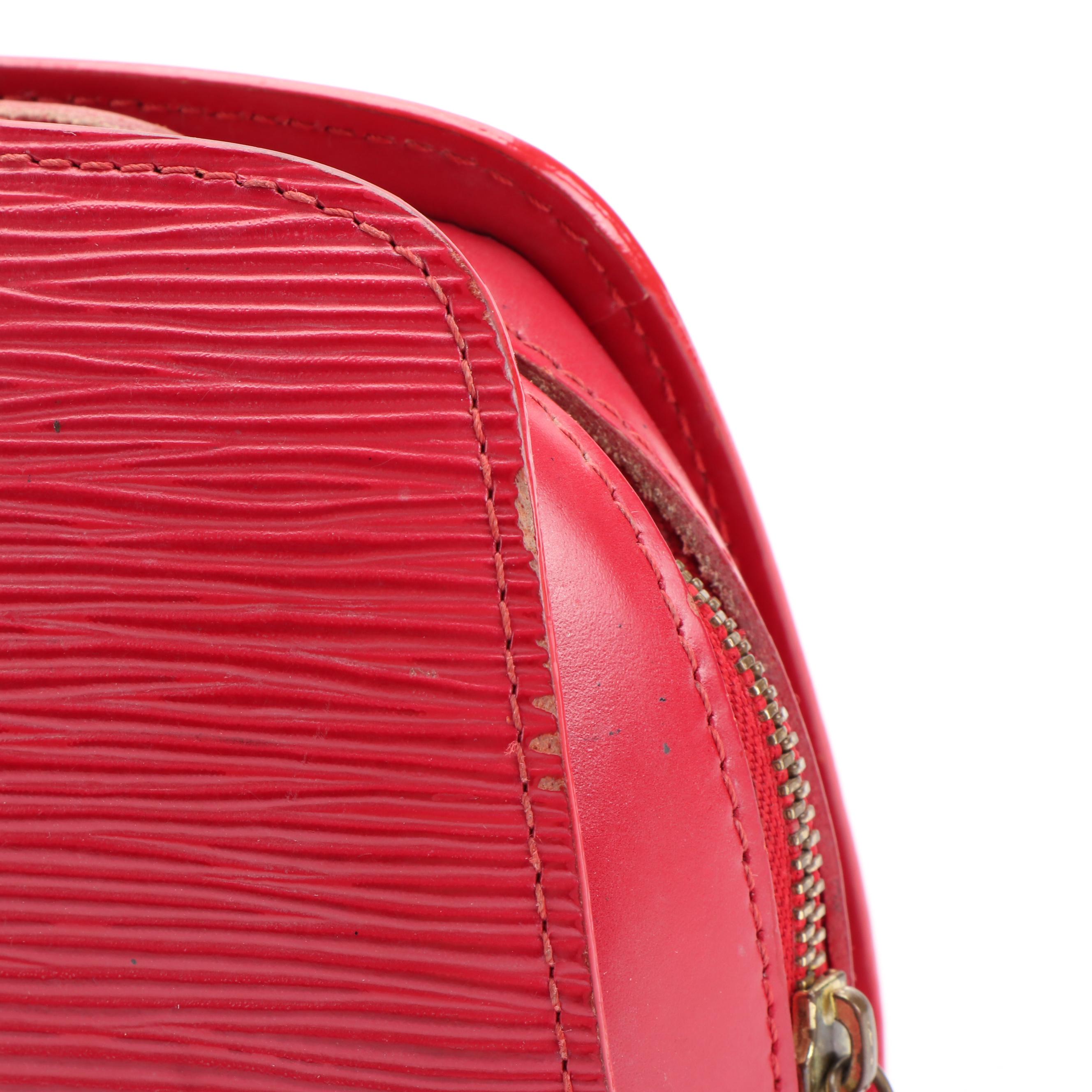 Louis Vuitton Dauphine Cosmetic Pouch in Red Epi Leather