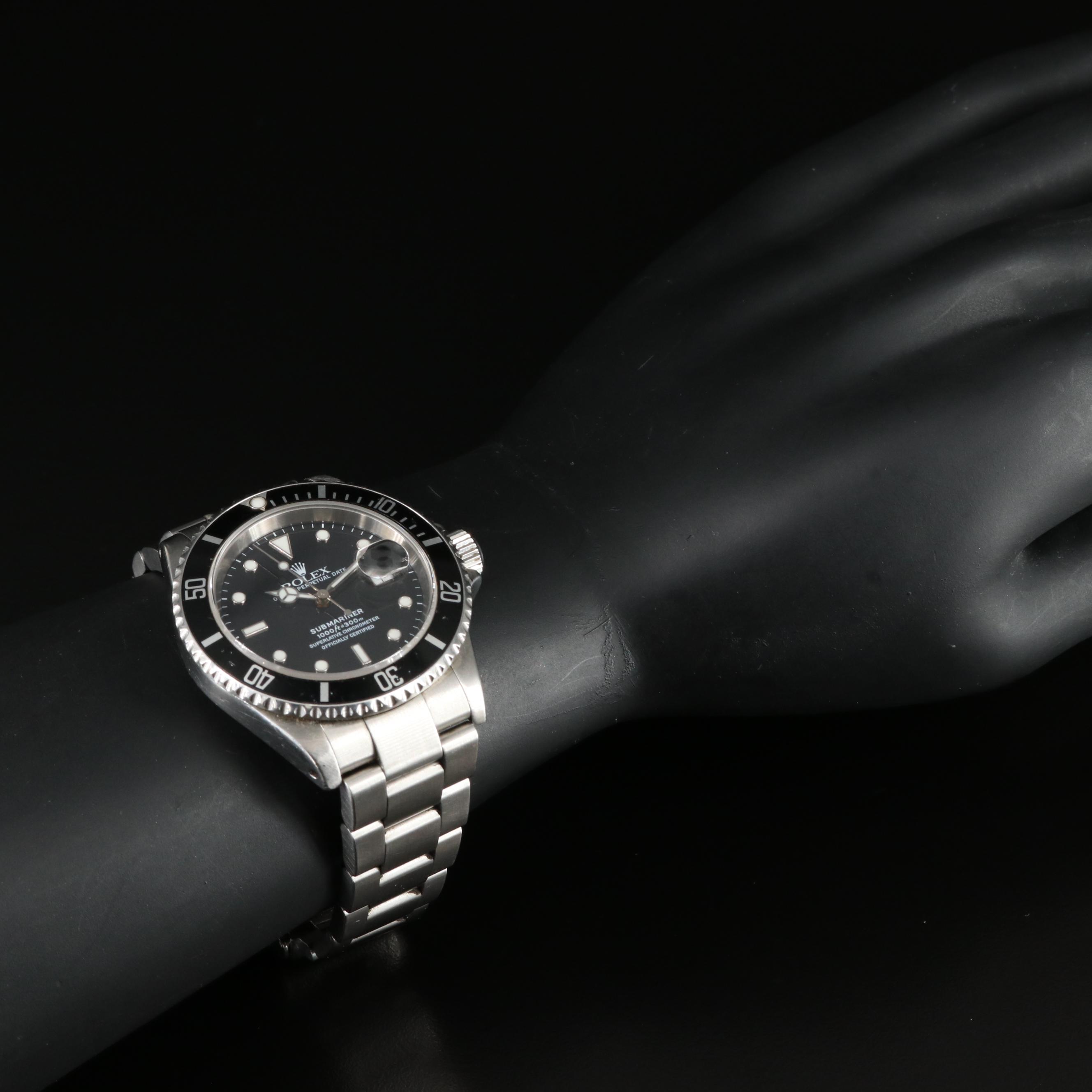 2000 Rolex Submariner Date Black Dial Watch