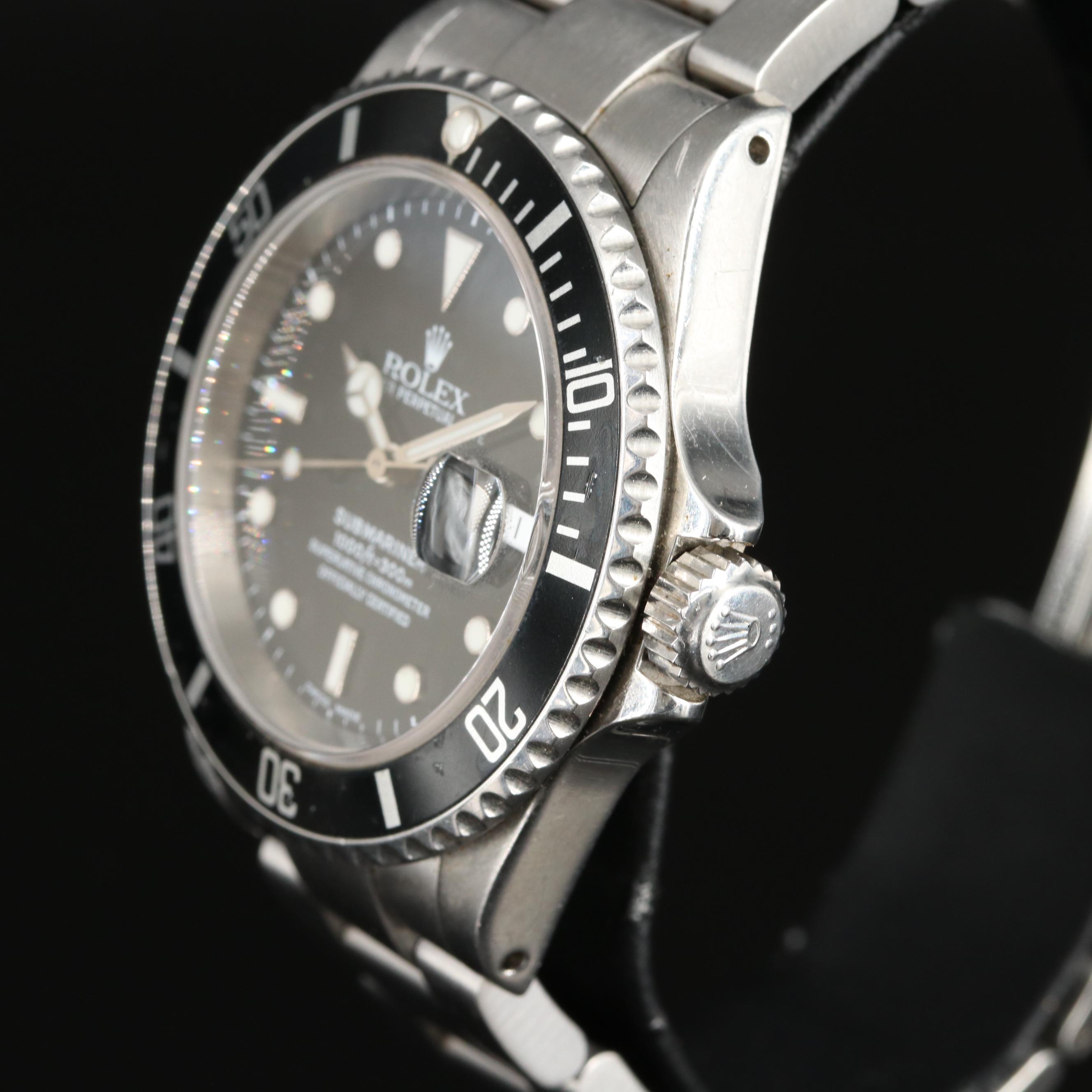 2000 Rolex Submariner Date Black Dial Watch