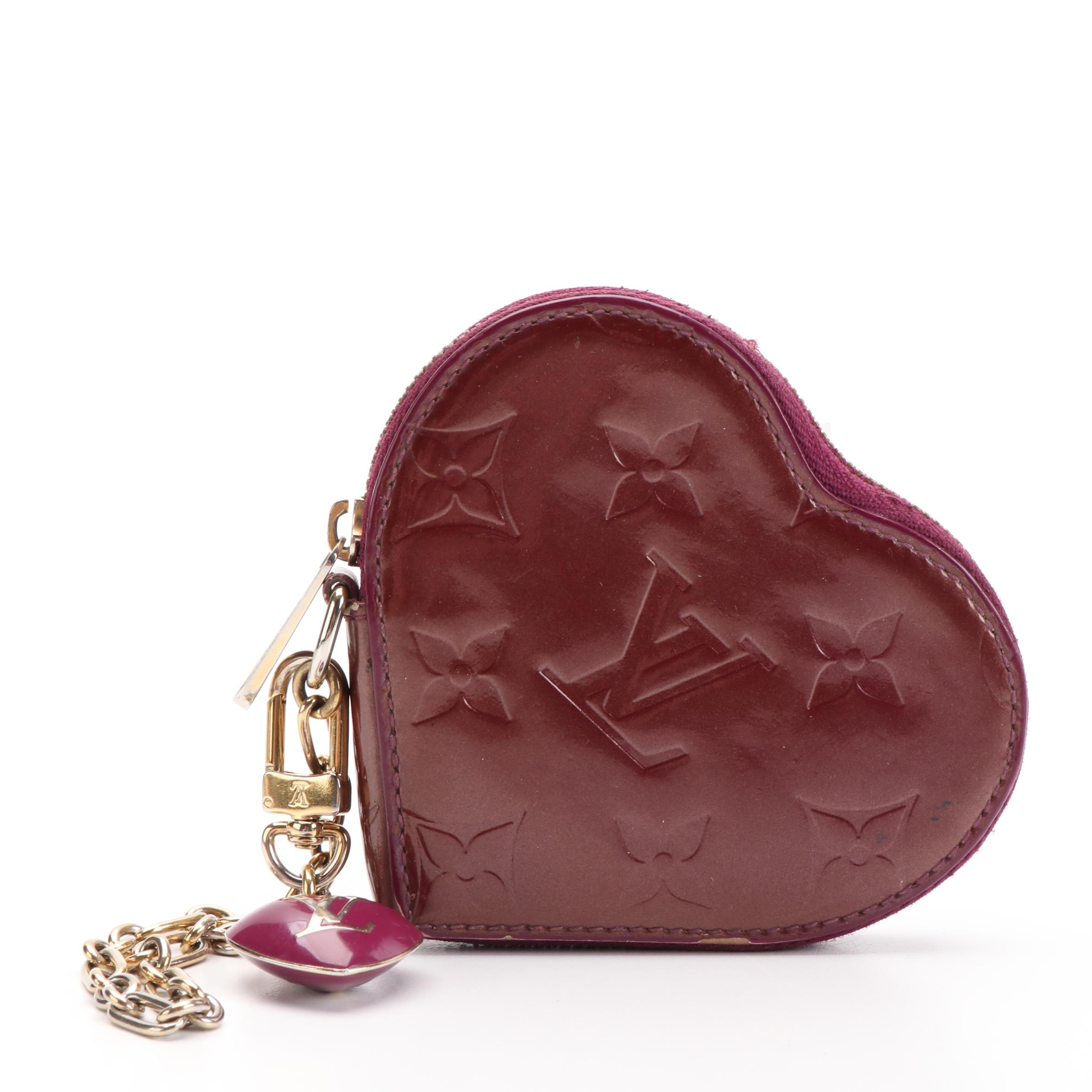 Louis Vuitton Heart Coin Purse in Monogram Vernis