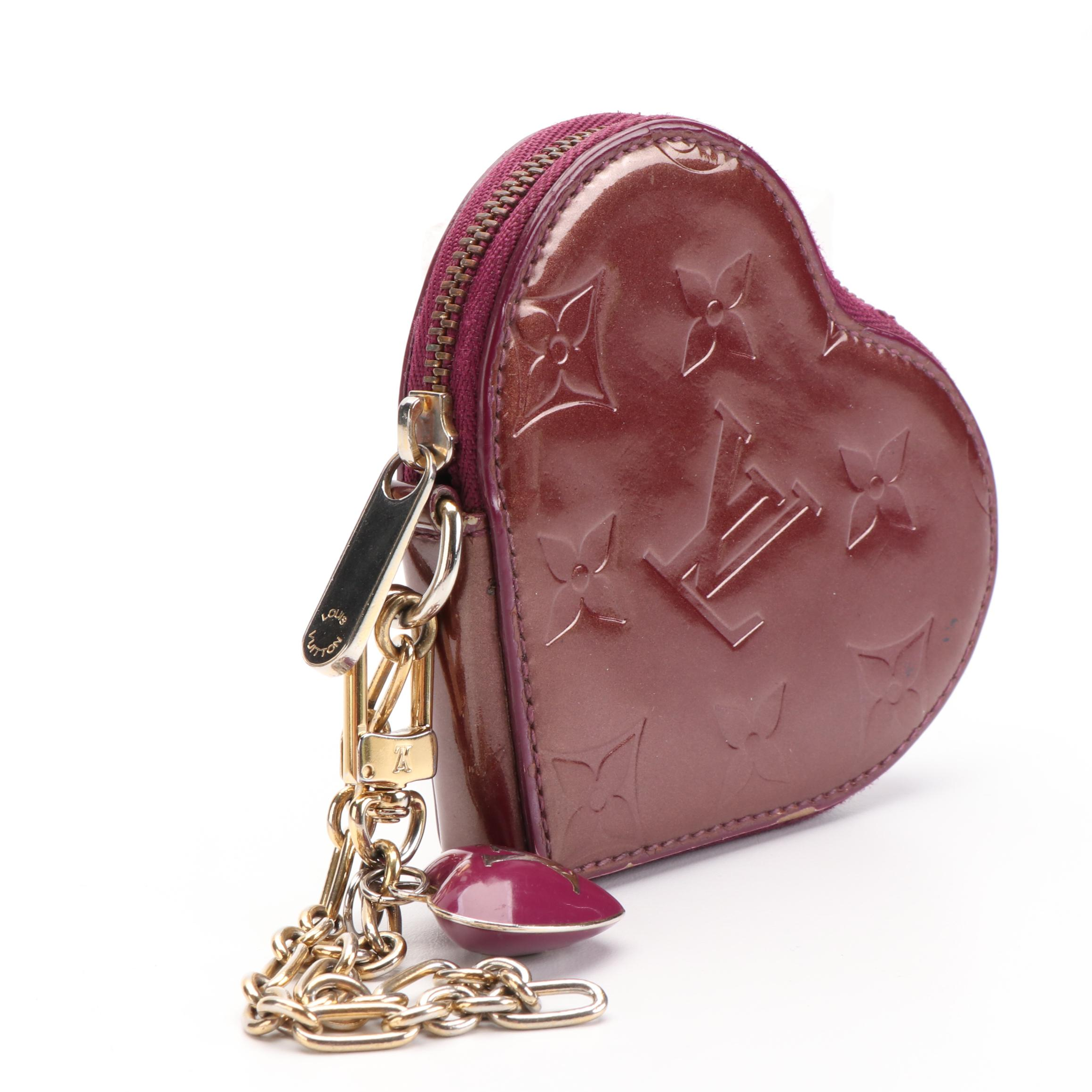 Louis Vuitton Heart Coin Purse in Monogram Vernis