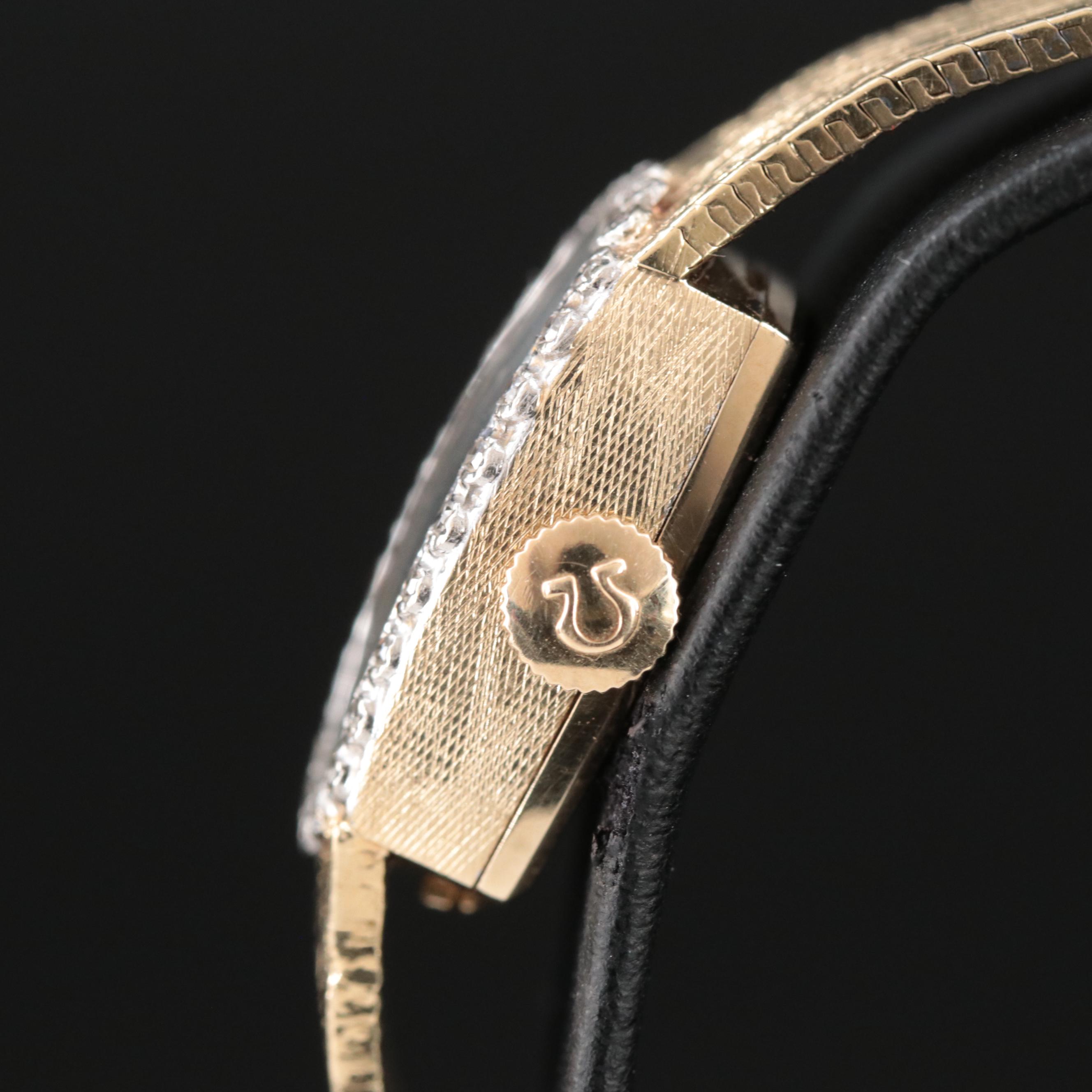 1974 Omega 14K Custom Diamond Bezel and Dial Watch