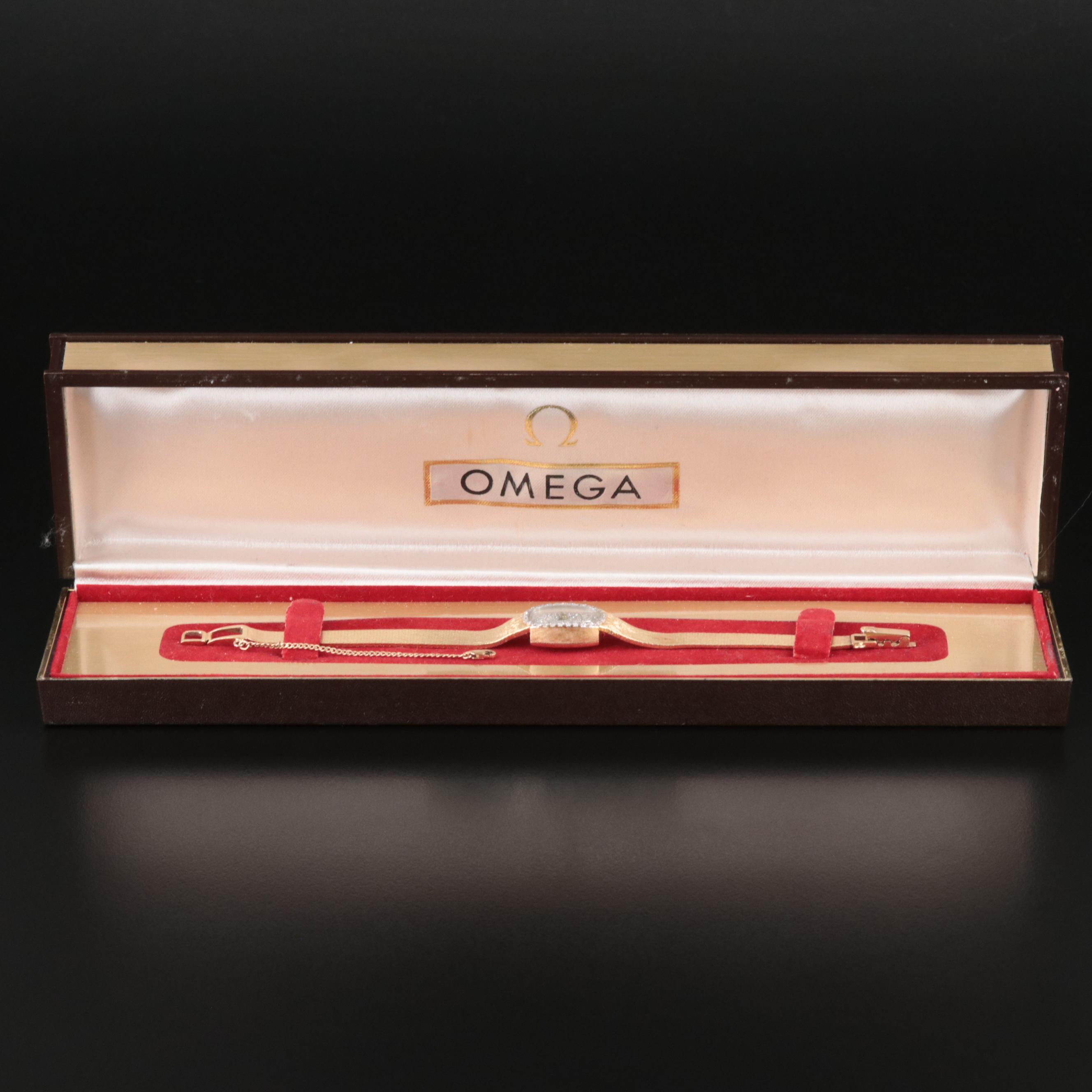 1974 Omega 14K Custom Diamond Bezel and Dial Watch
