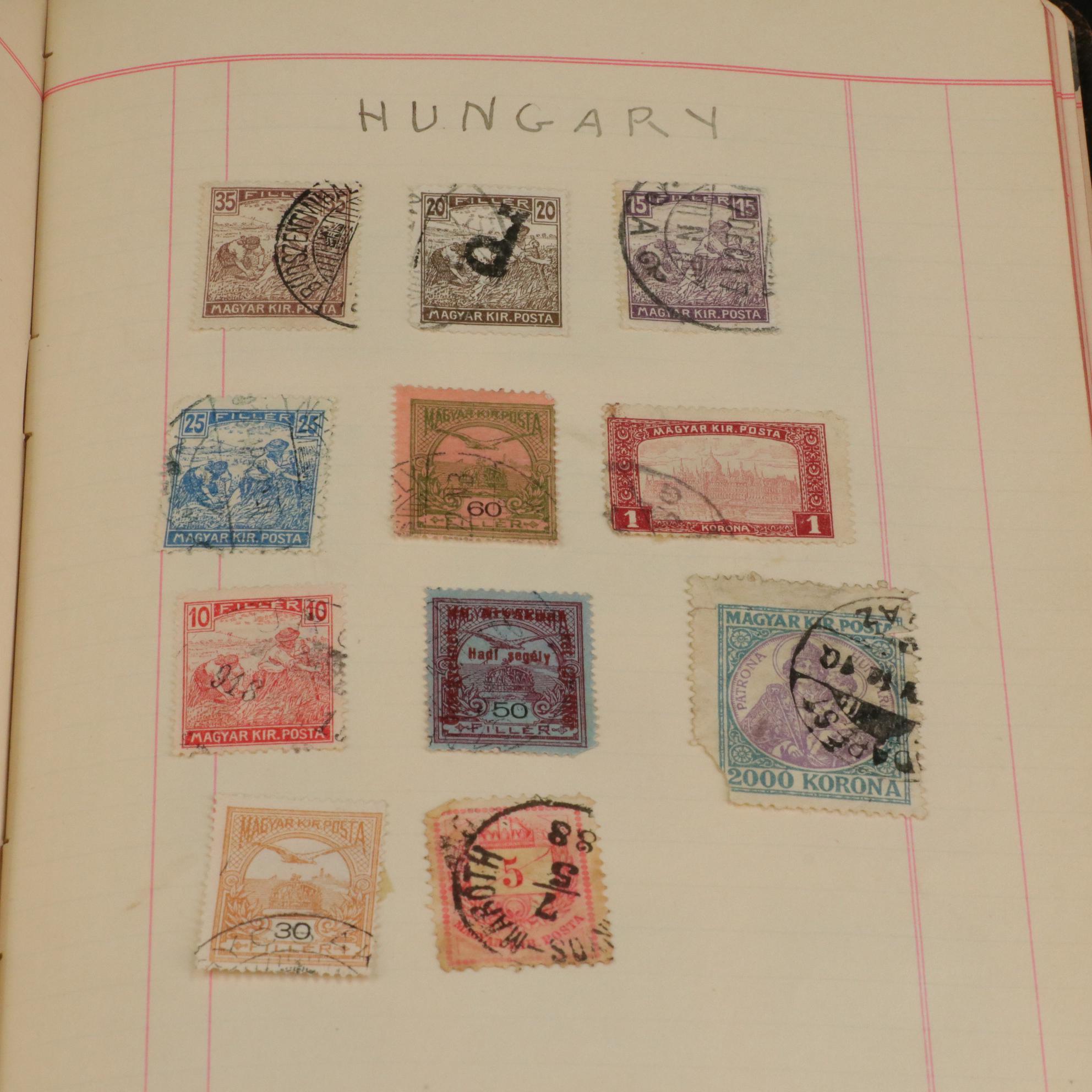 Vintage Stamp Collection with Stamps from all over the World