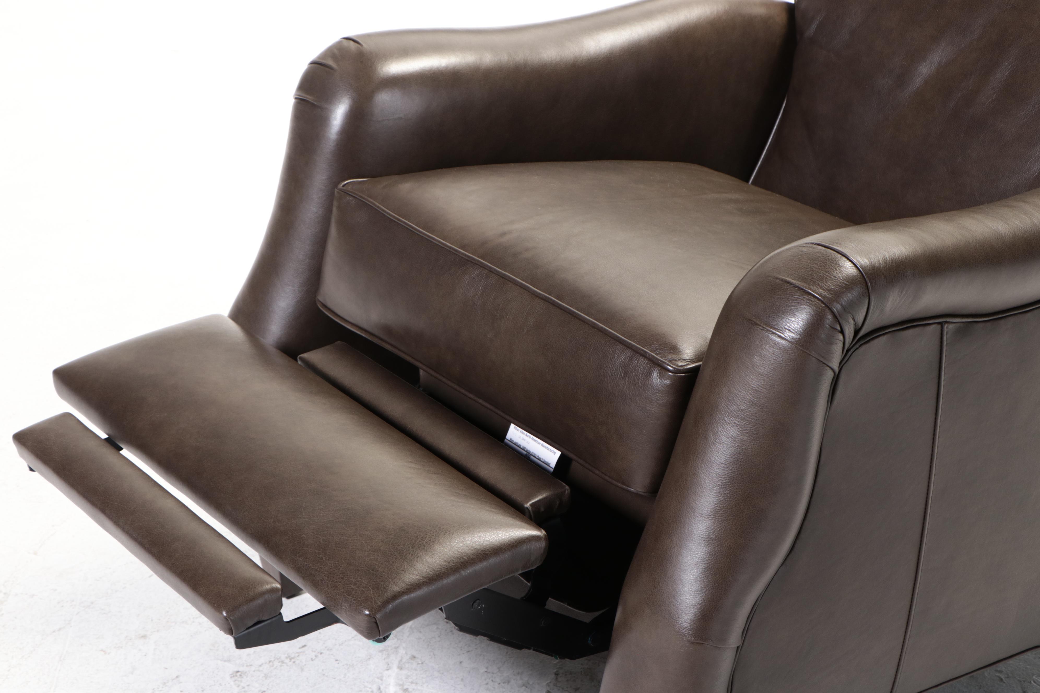 Ethan Allen "Arden" Brown Leather Recliner