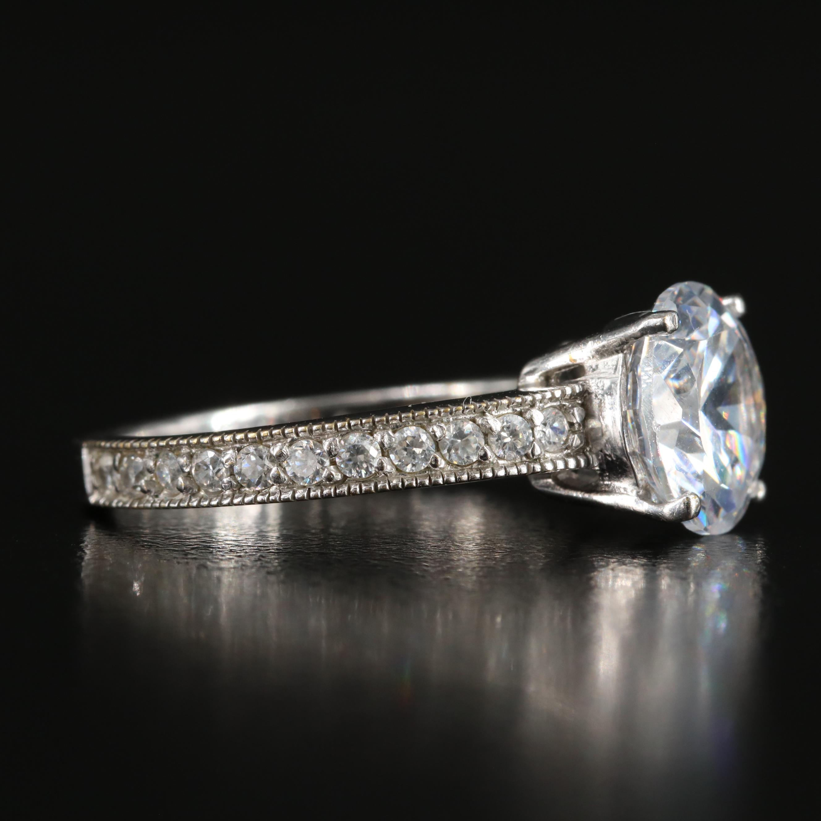 Sterling Earring Collection with Ring, Cubic Zirconia and Spinel