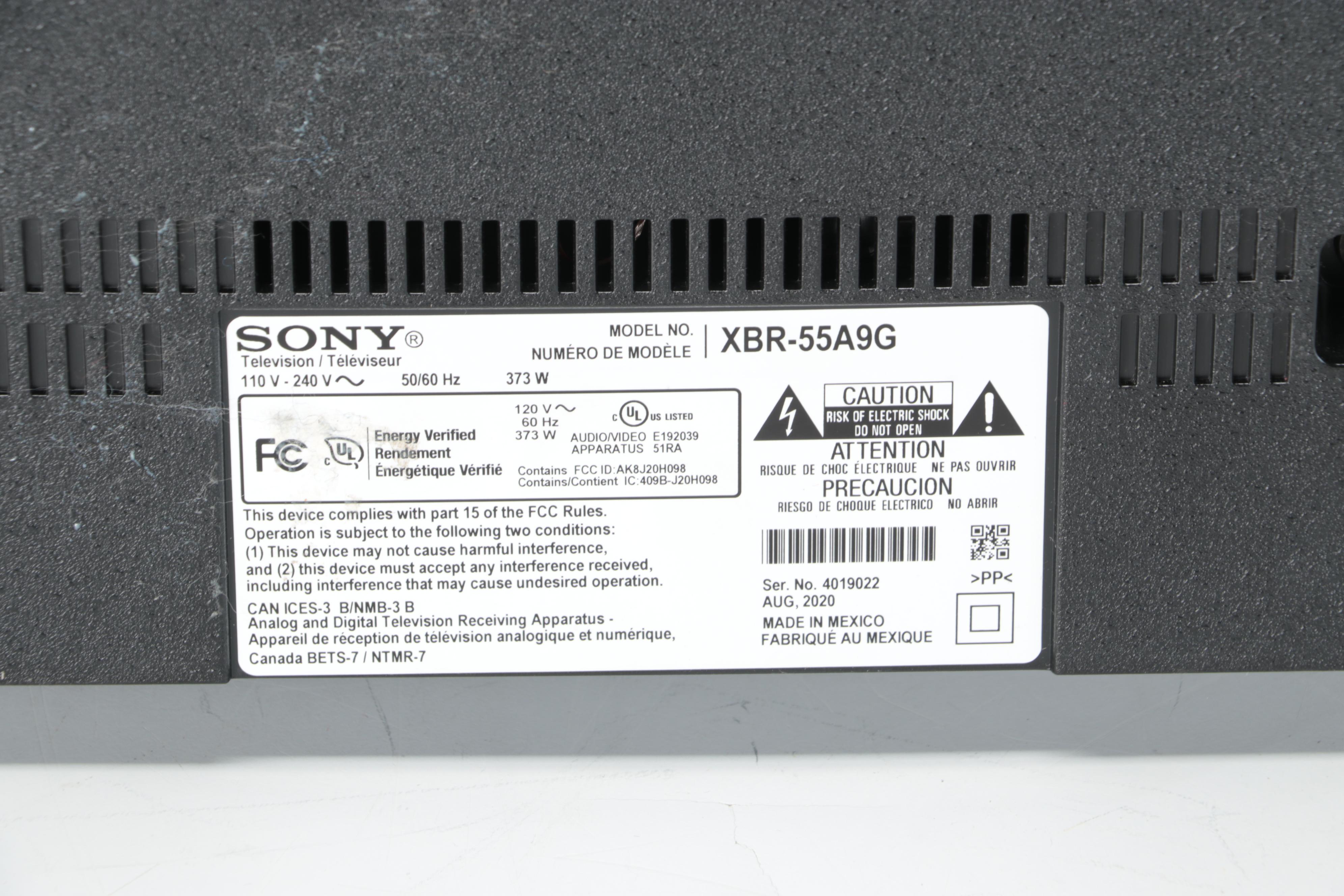 Sony BRAVIA 55" A9G OLED 4K Television with Sony Blu-ray Player and More