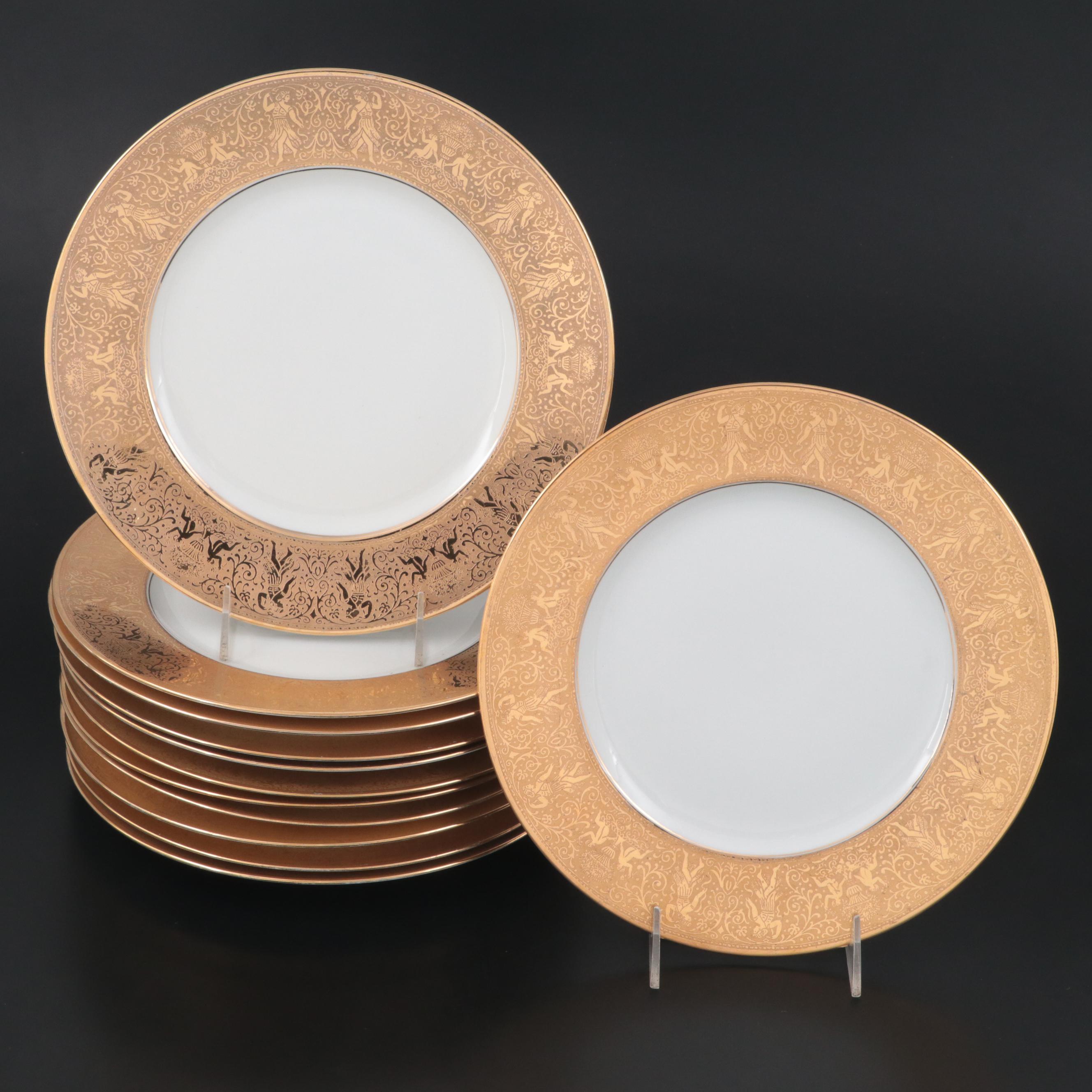 Hutschenreuther Royal Bavarian 22K Gold Rimmed Porcelain Plates | EBTH