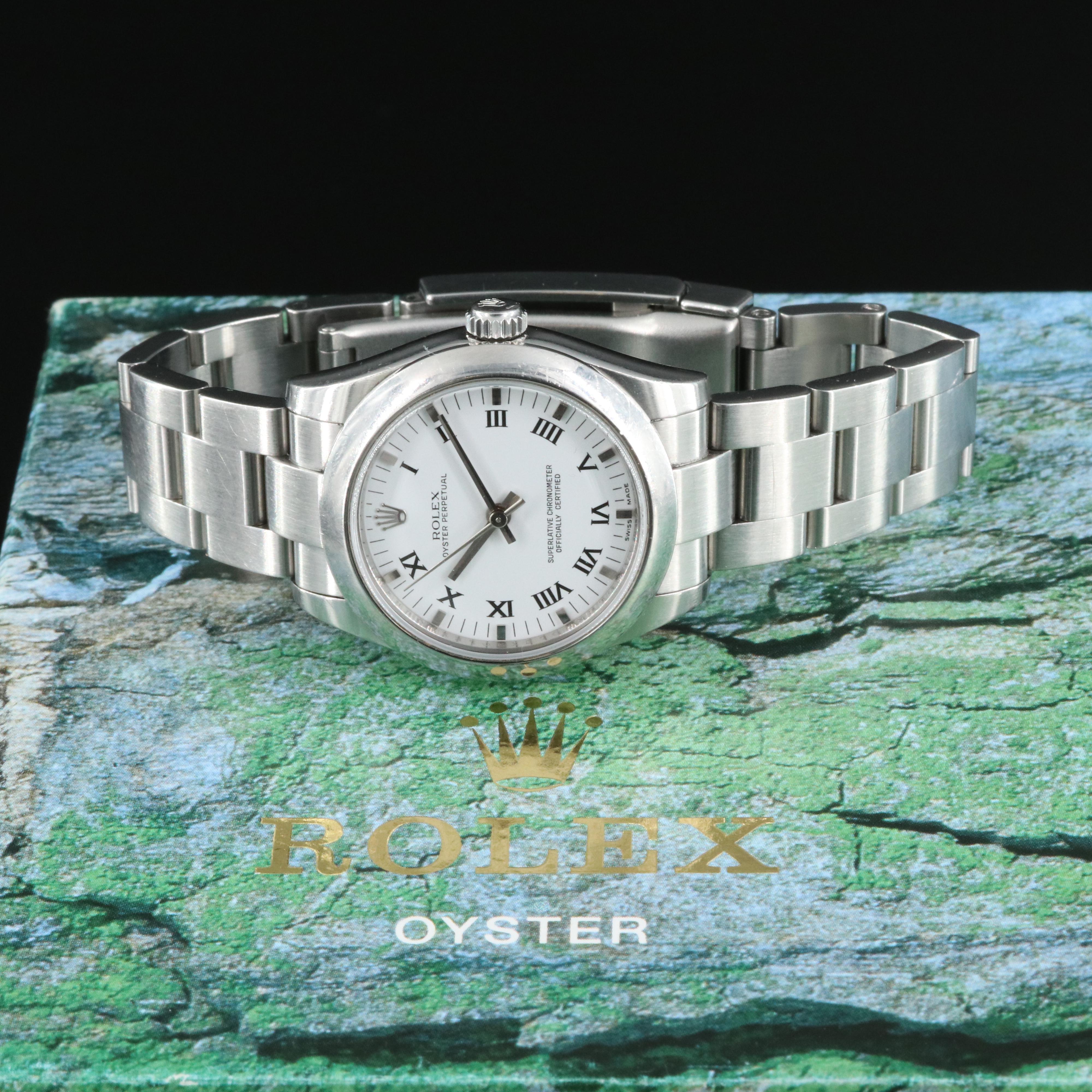 2007 Rolex Oyster Perpetual White Roman Dial Watch