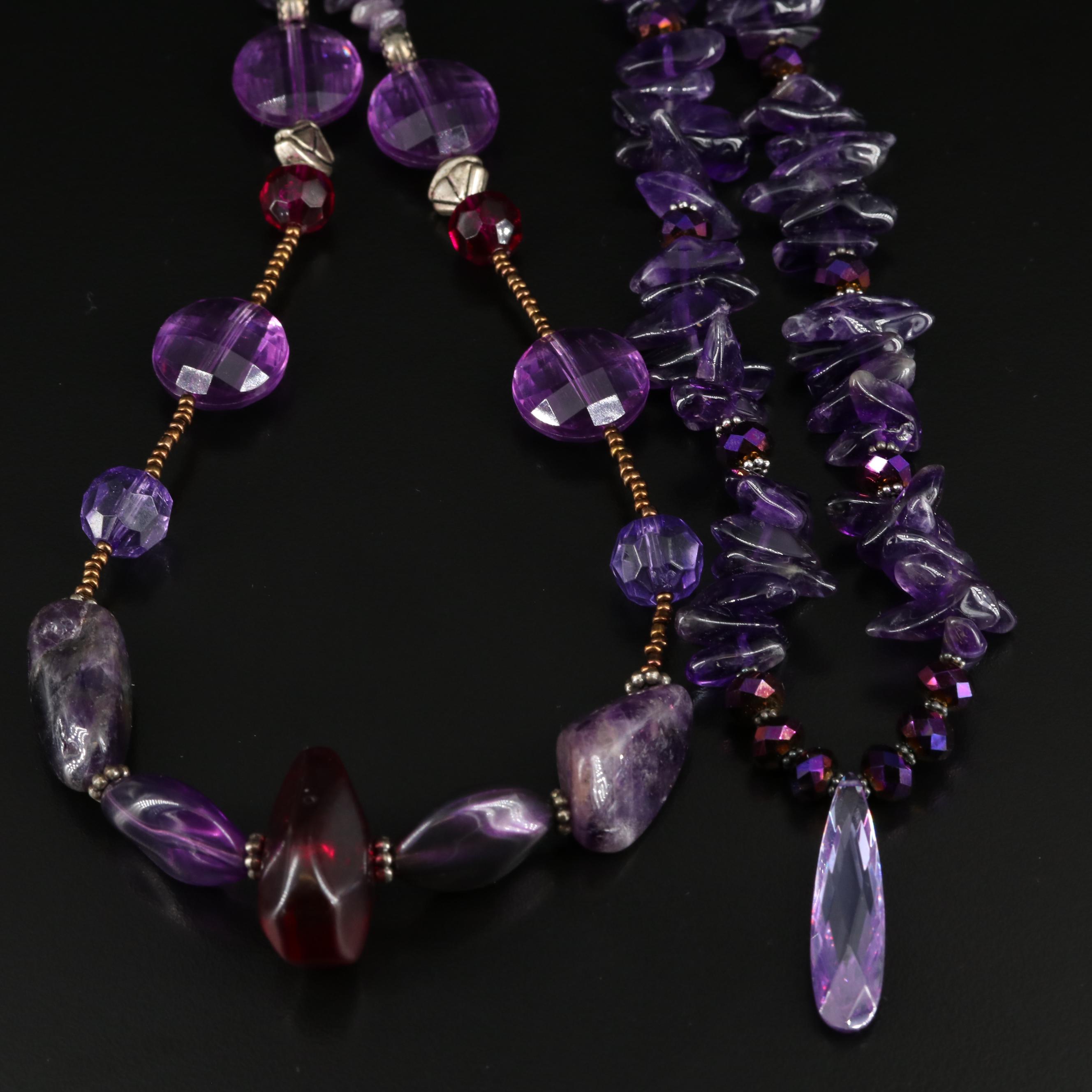Desert Rose Trading, Sterling and Amethyst Featured in Bracelets and Necklaces