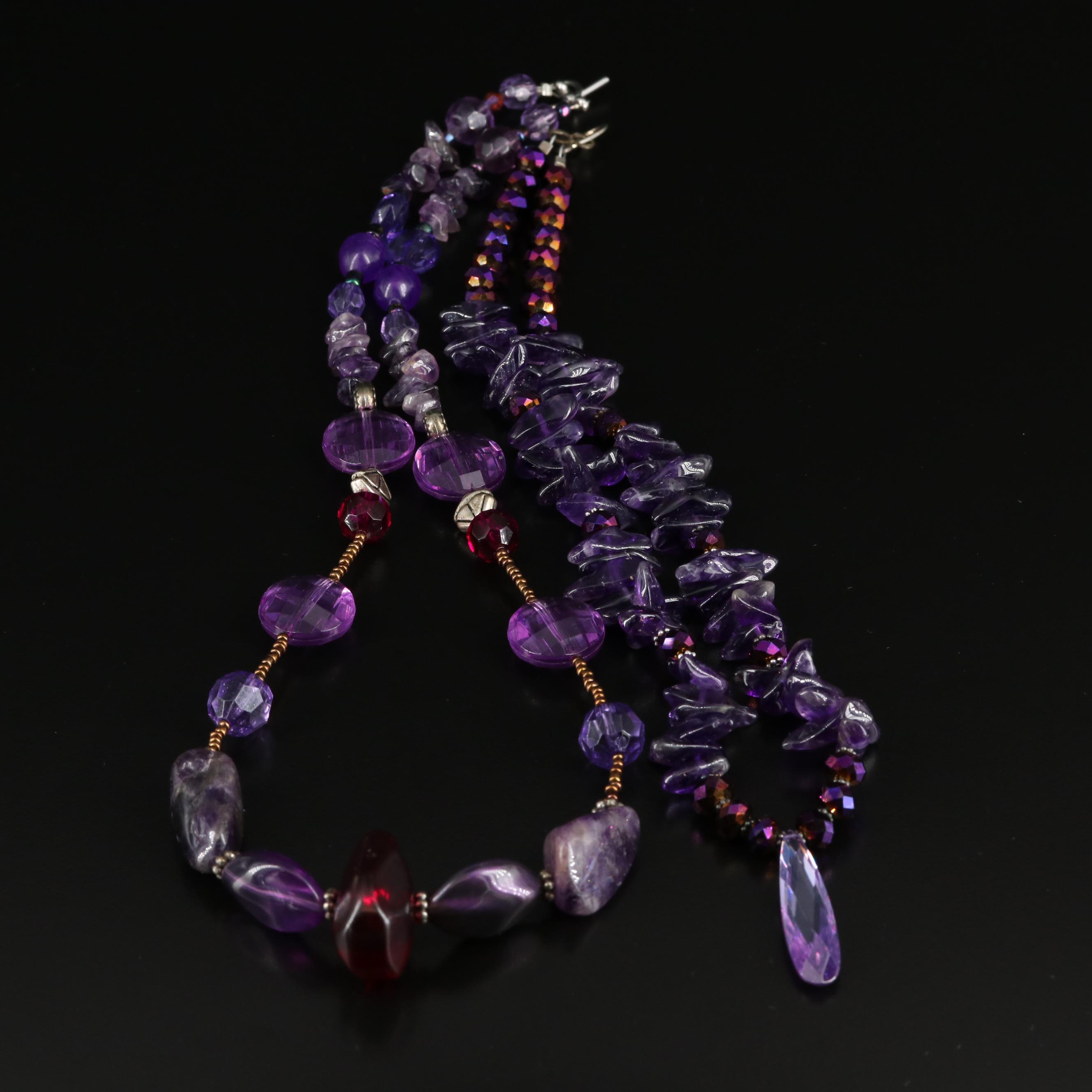 Desert Rose Trading, Sterling and Amethyst Featured in Bracelets and Necklaces
