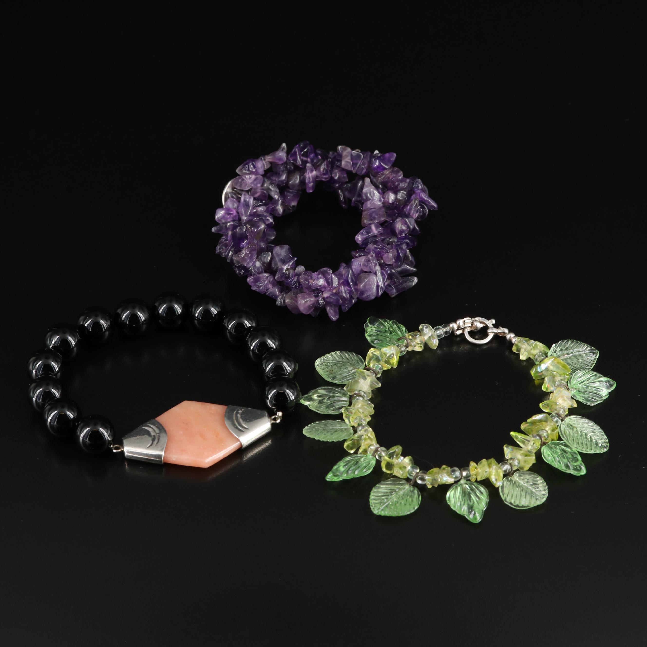 Desert Rose Trading, Sterling and Amethyst Featured in Bracelets and Necklaces