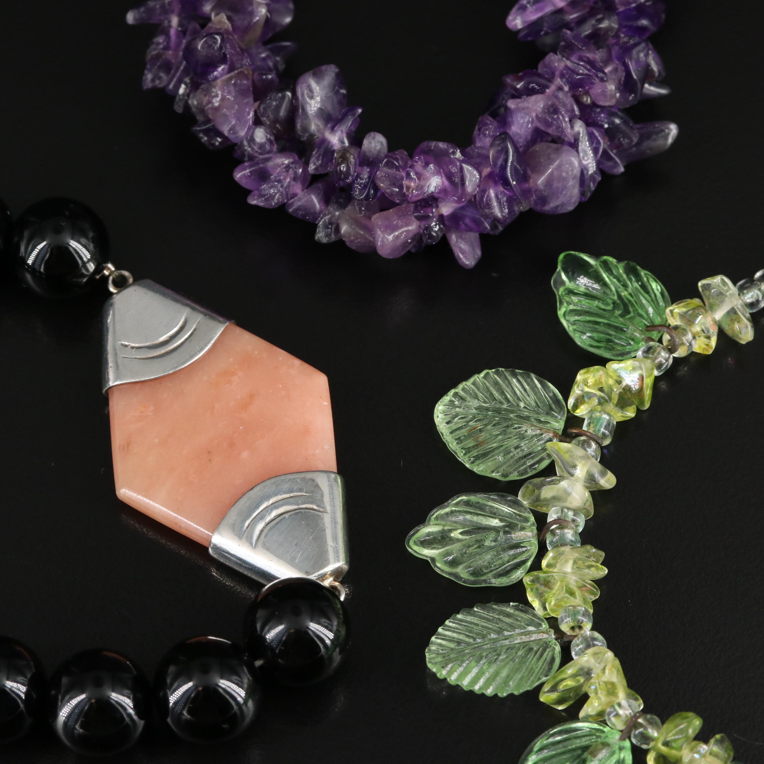 Desert Rose Trading, Sterling and Amethyst Featured in Bracelets and Necklaces