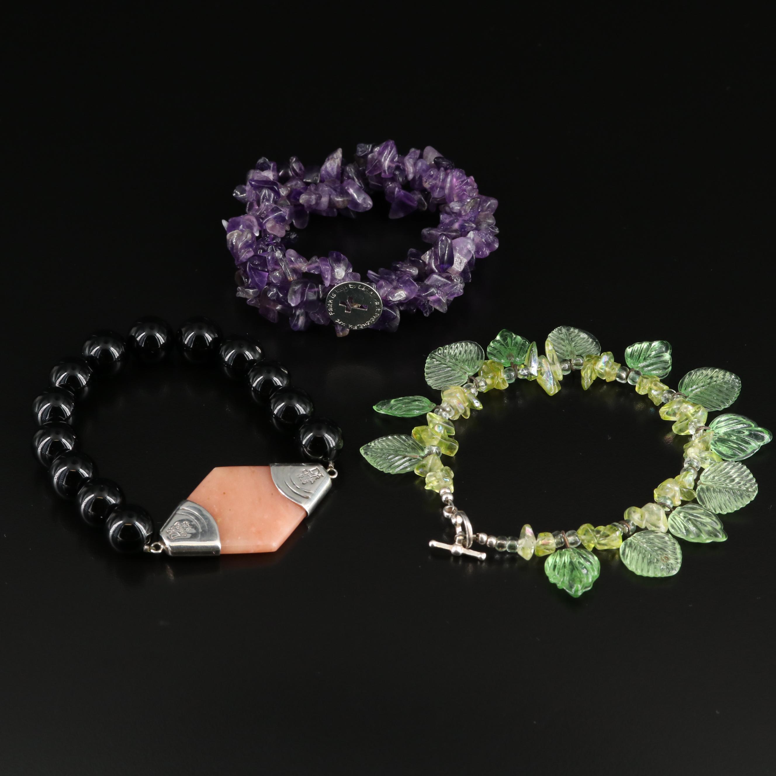 Desert Rose Trading, Sterling and Amethyst Featured in Bracelets and Necklaces
