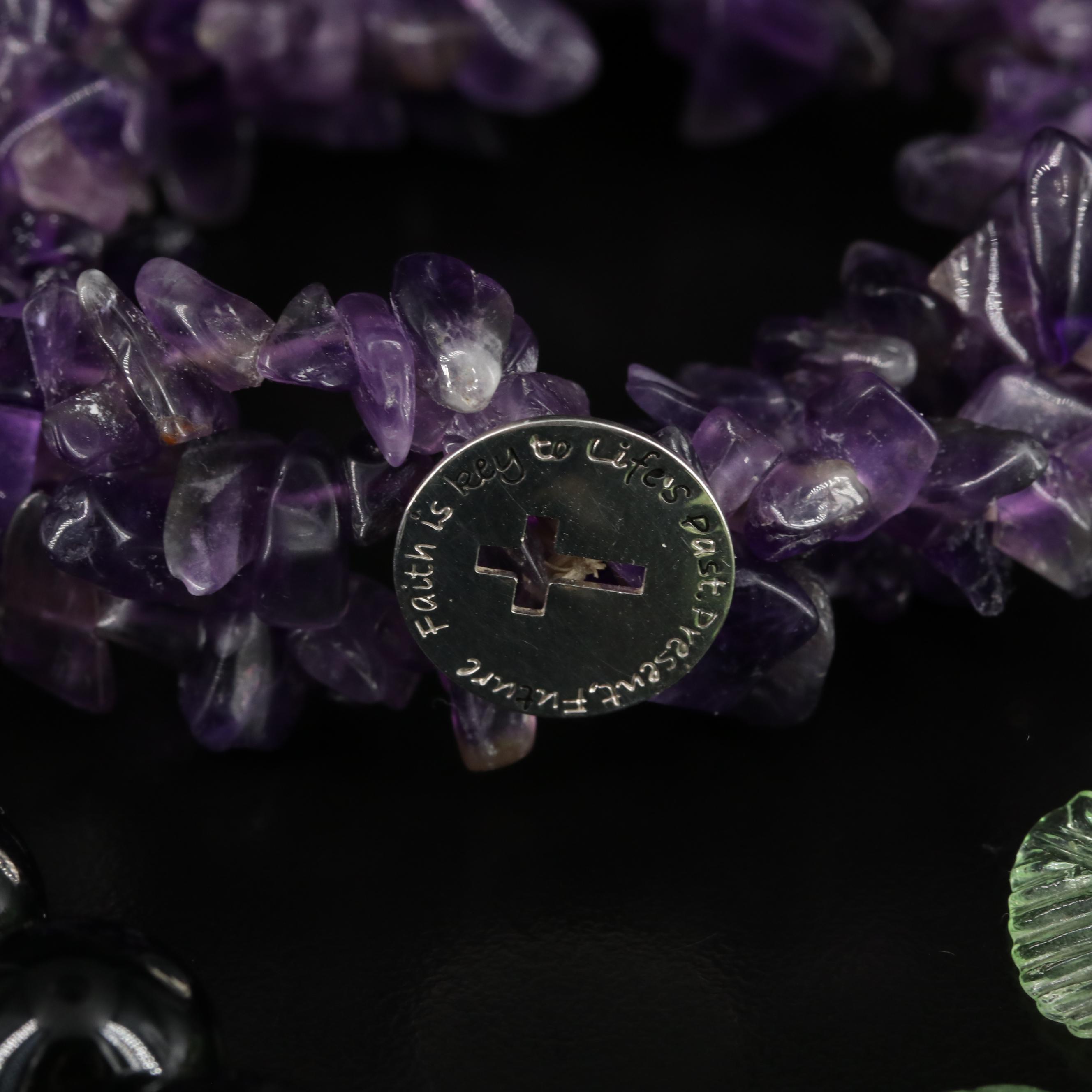 Desert Rose Trading, Sterling and Amethyst Featured in Bracelets and Necklaces