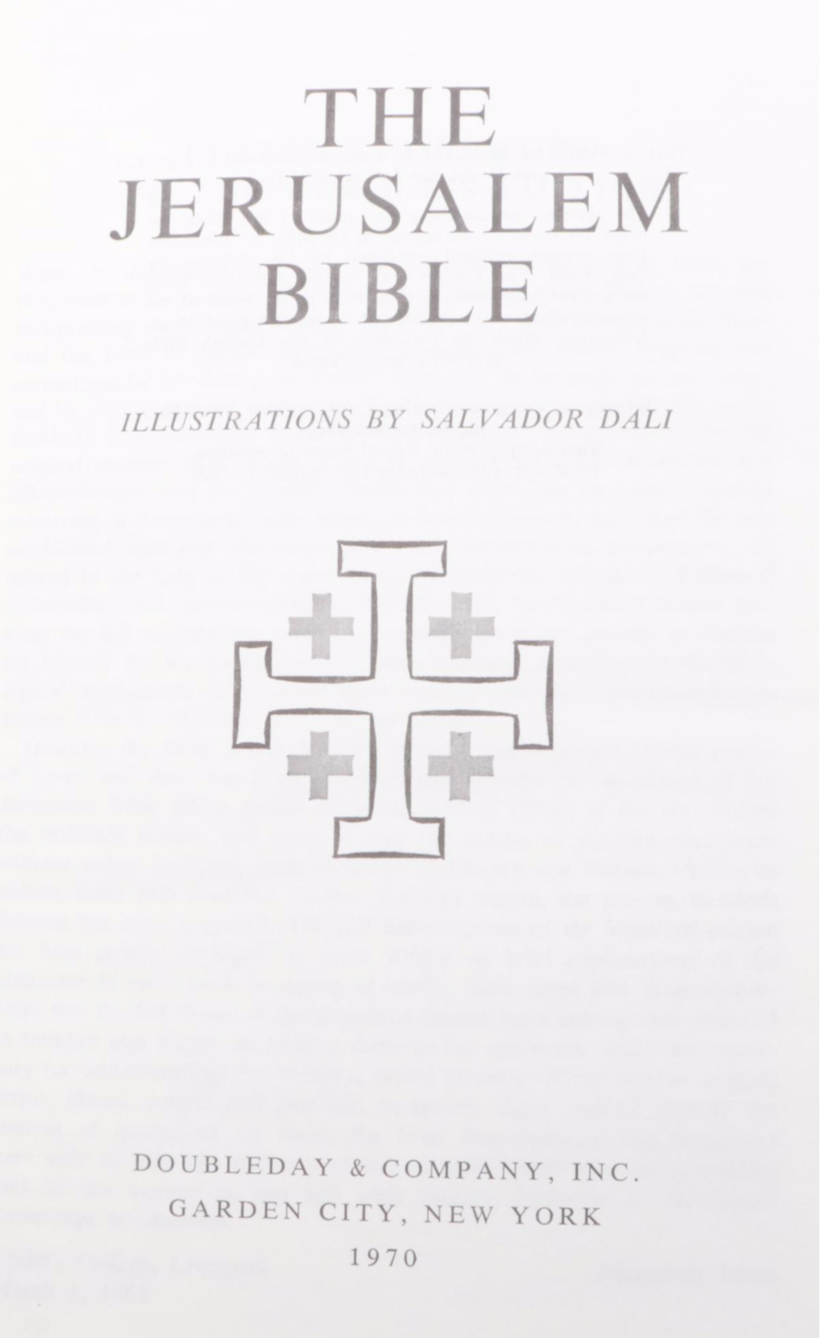 Salvador Dalí Illustrated Jerusalem Bible Edited by Alexander Jones, 1970