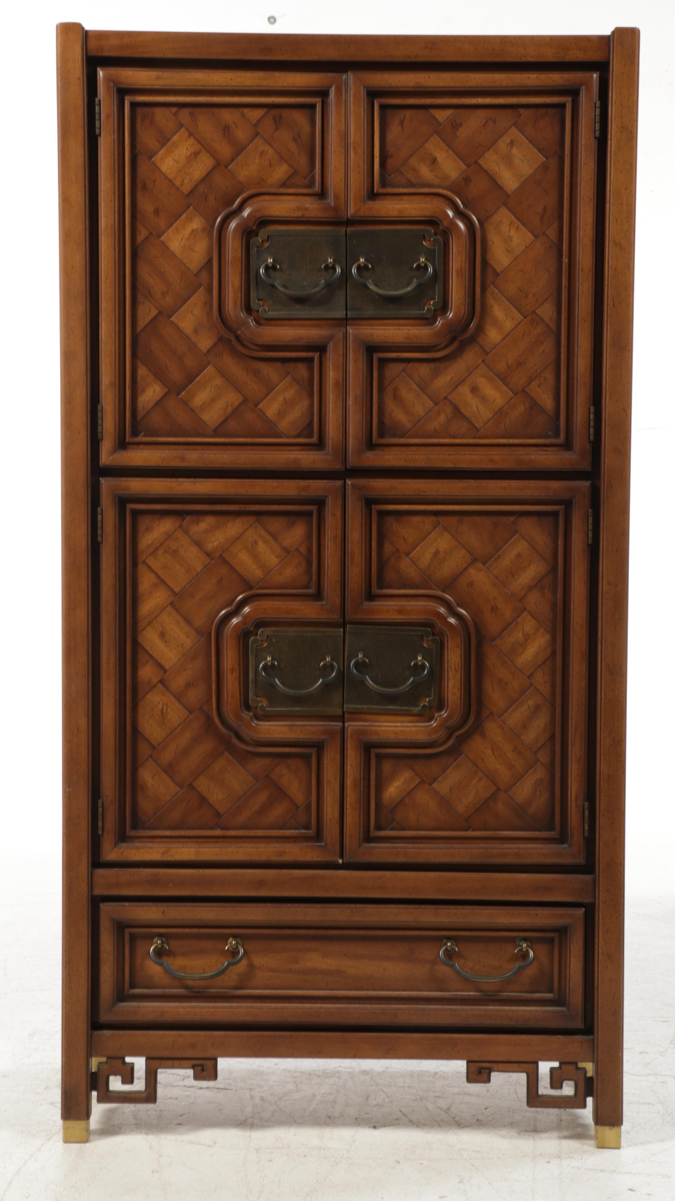 Mid Century Modern Chinese Style Armoire, Mid to Late 20th Century