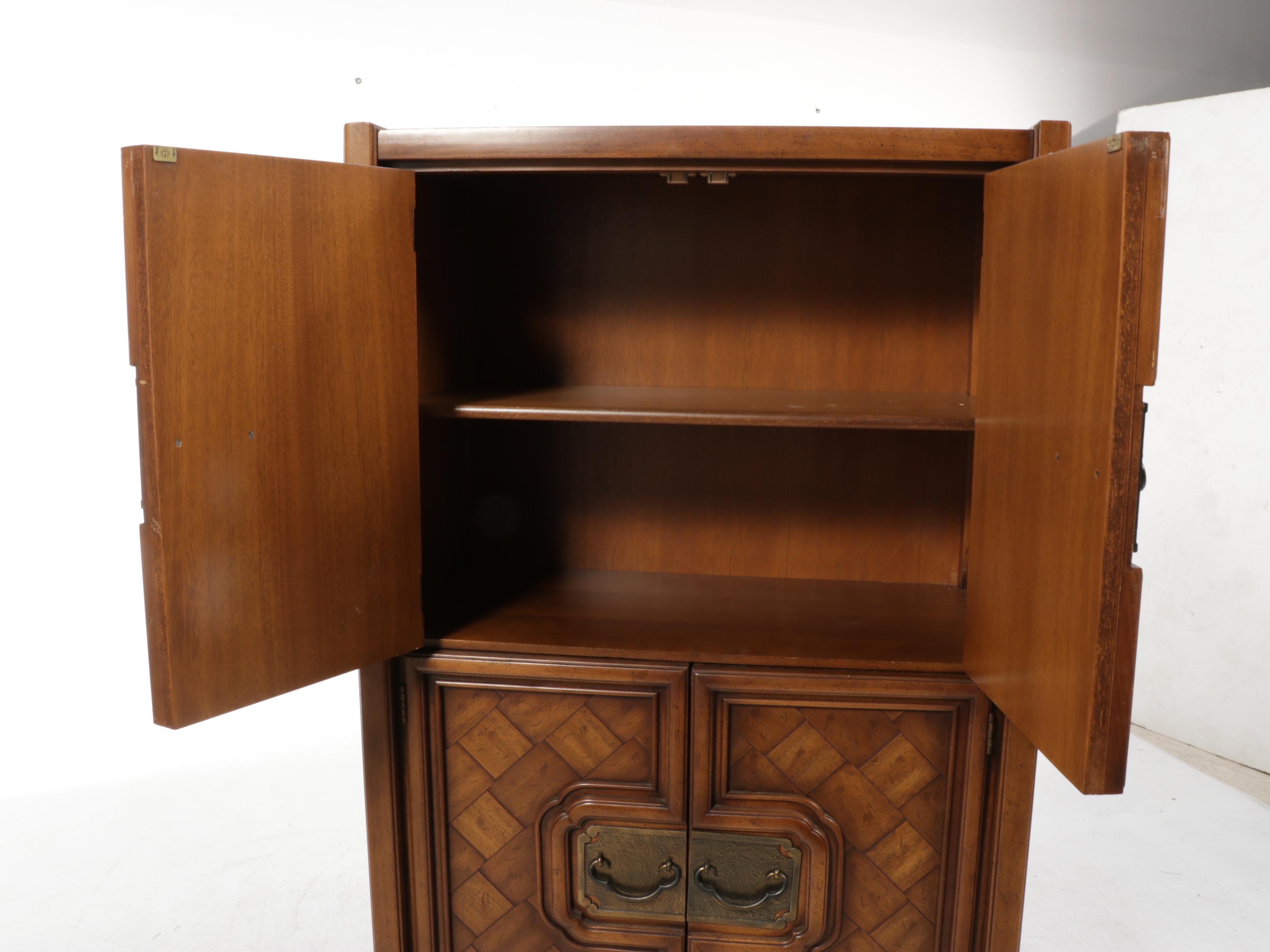 Mid Century Modern Chinese Style Armoire, Mid to Late 20th Century