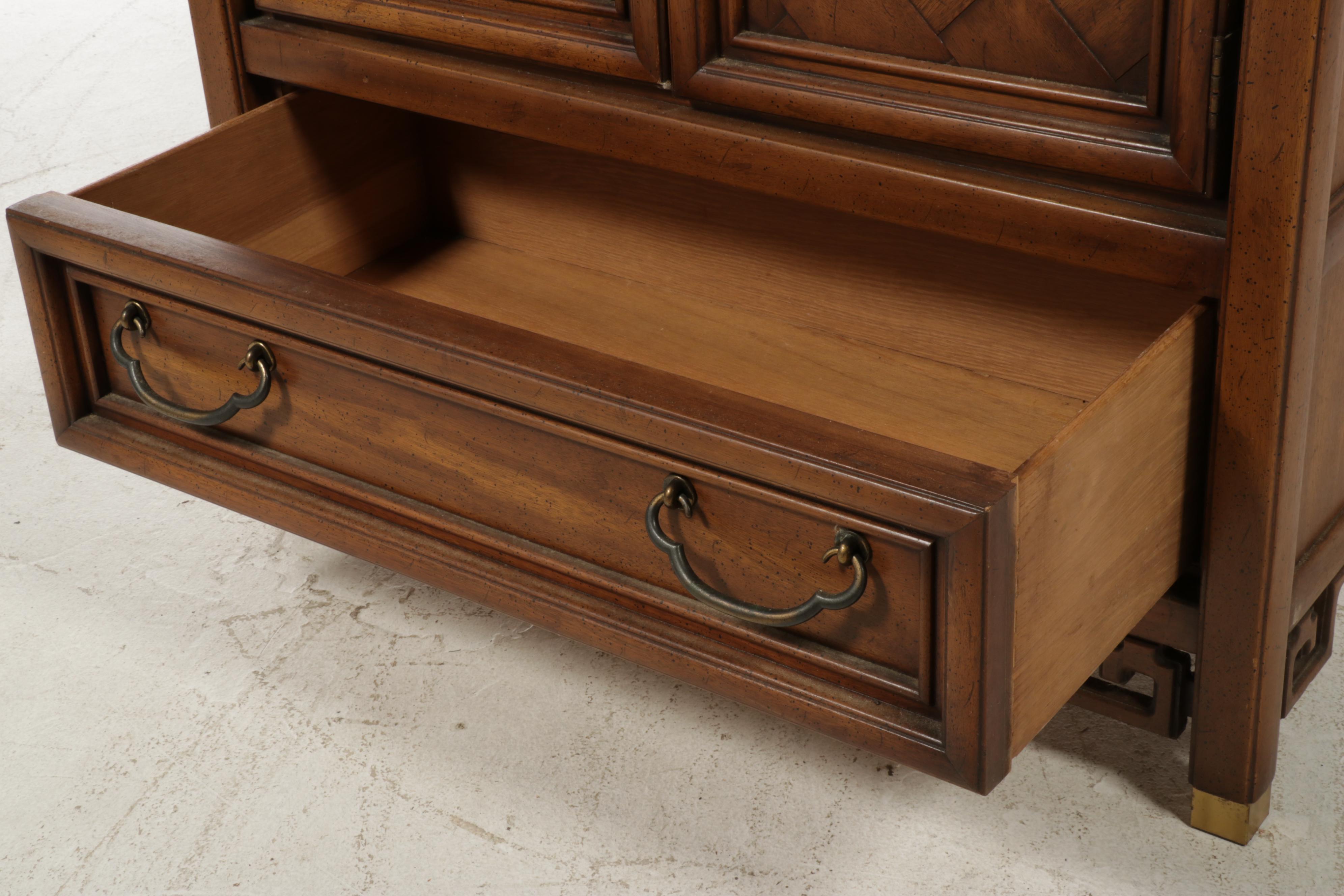 Mid Century Modern Chinese Style Armoire, Mid to Late 20th Century