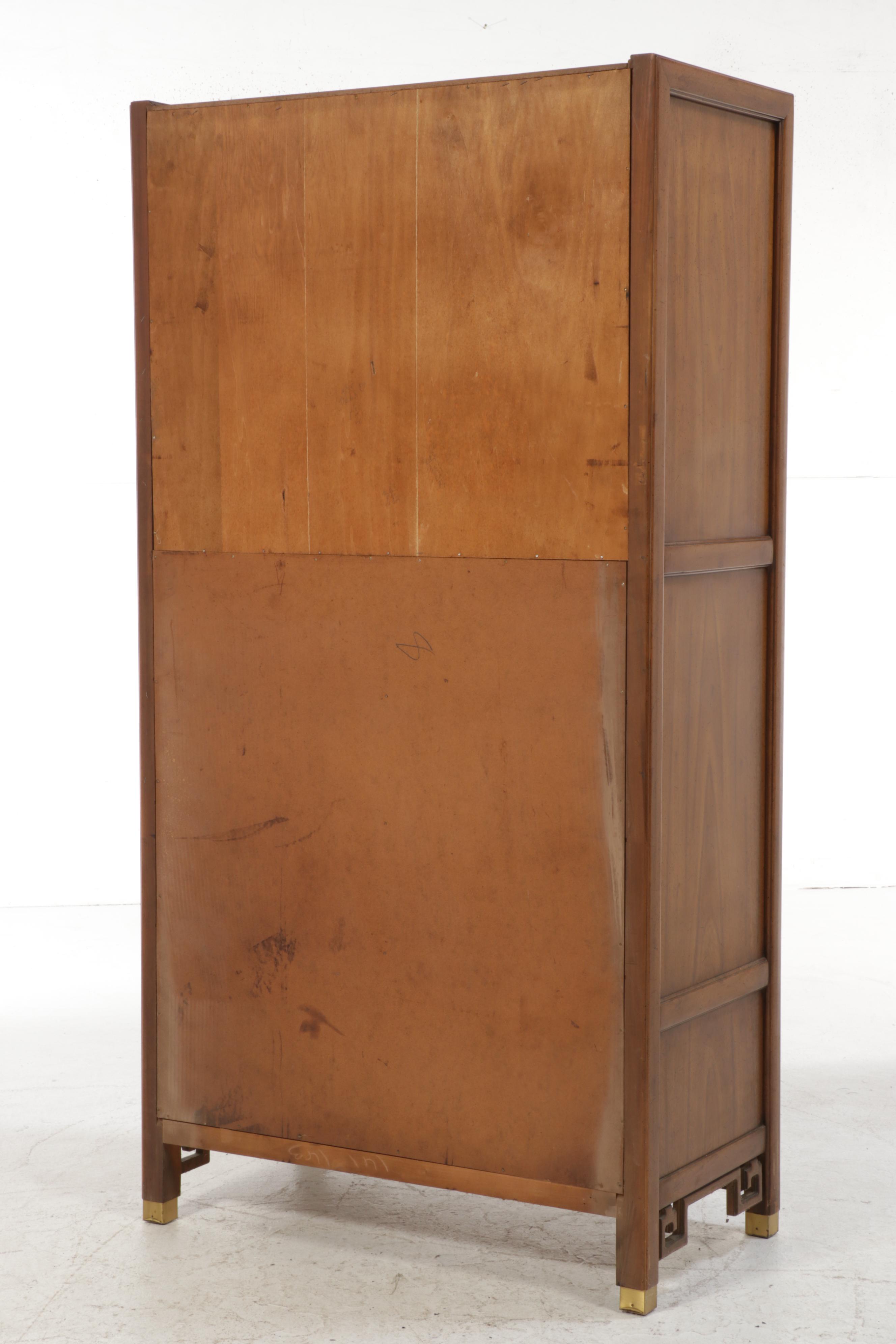 Mid Century Modern Chinese Style Armoire, Mid to Late 20th Century