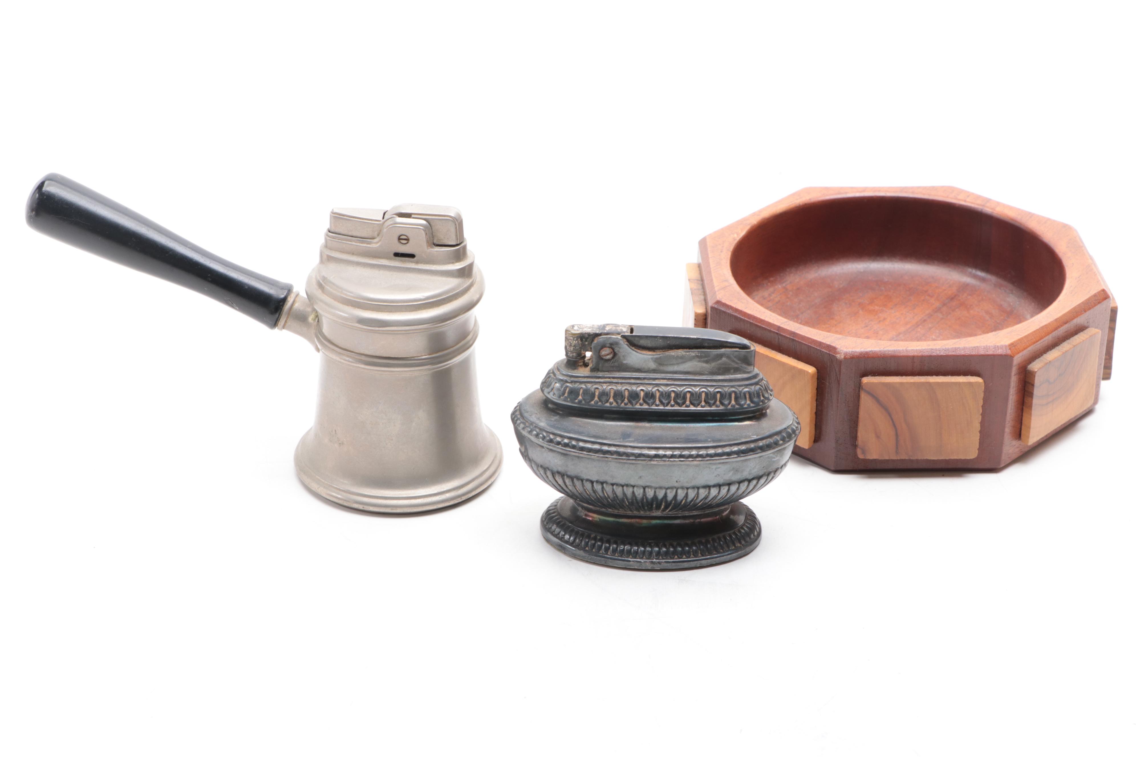 Ronson "Queen Anne" Silver Plate Table Lighter and More