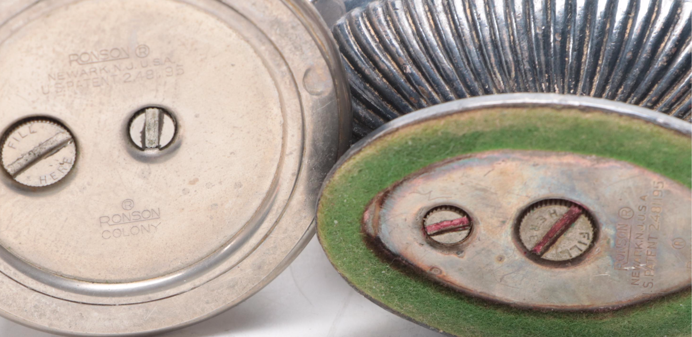 Ronson "Queen Anne" Silver Plate Table Lighter and More